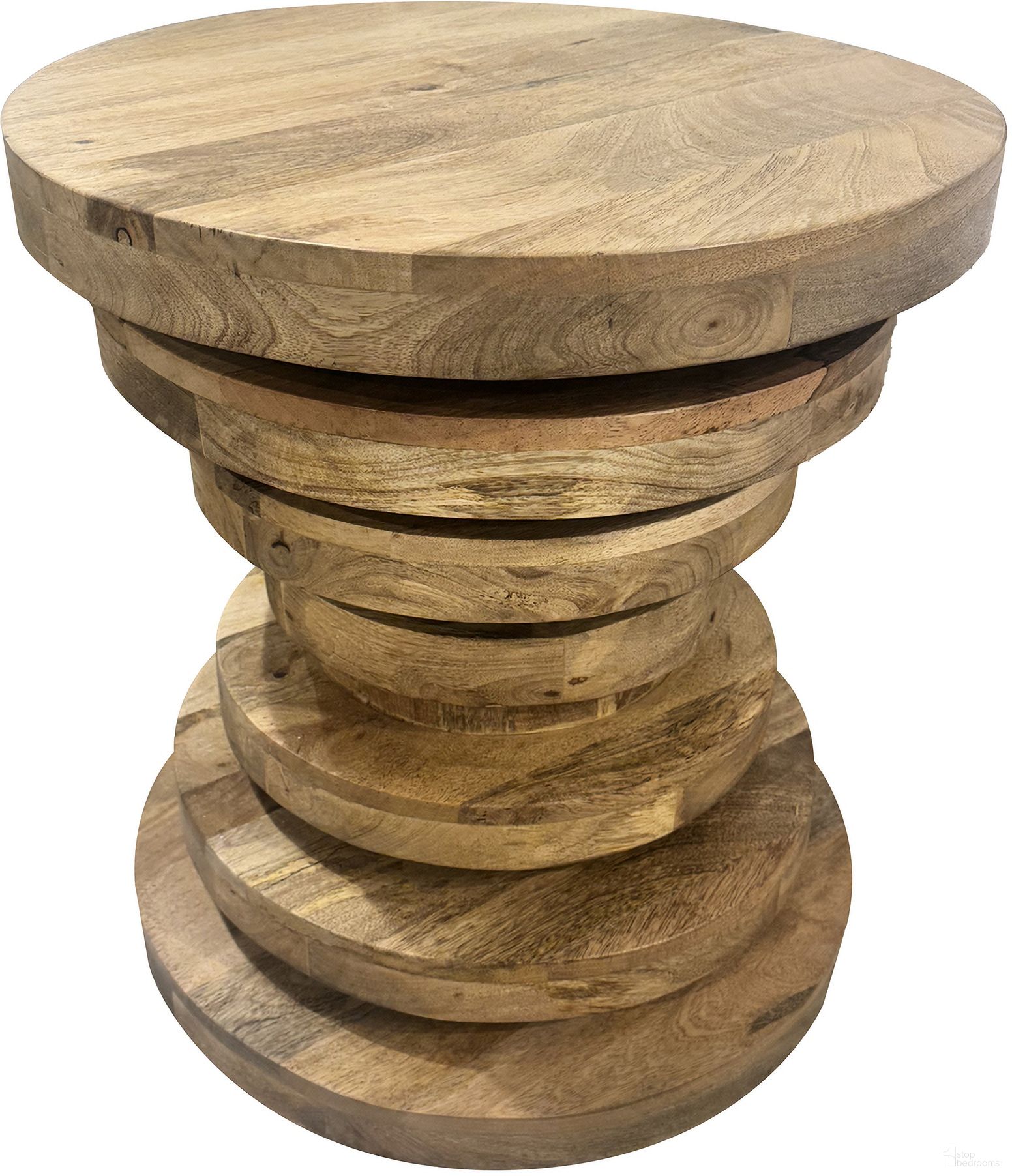 The appearance of 21 Inch Solid Wood Round Natural Accent/End Table In Brown designed by Crestview Collection in the modern / contemporary interior design. This brown piece of furniture  was selected by 1StopBedrooms from  to add a touch of cosiness and style into your home. Sku: CVFNR5226. Material: Solid Wood.
