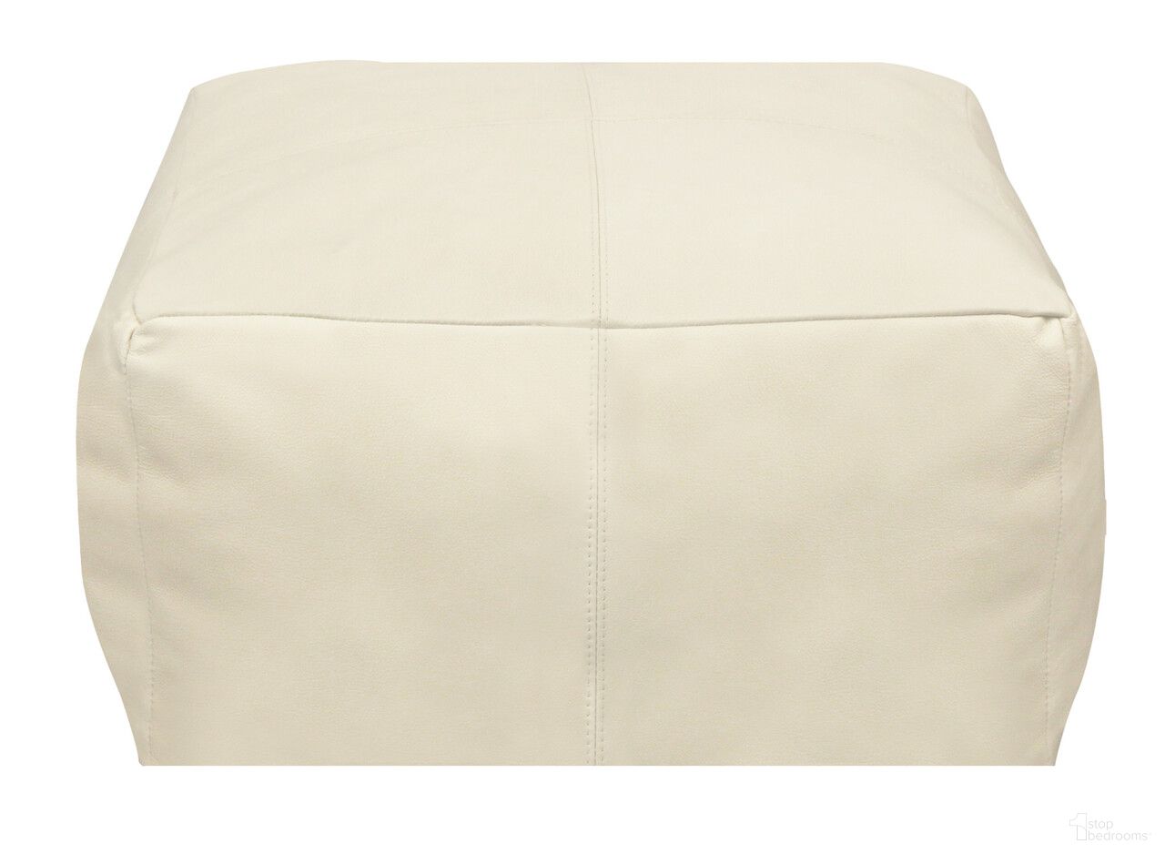 The appearance of 22 Inch Leather Pouf Ottoman In Ivory designed by Homeroots in the modern / contemporary interior design. This ivory piece of furniture was selected by 1StopBedrooms from to add a touch of cosiness and style into your home. Sku: 488747. Material: Genuine Leather.
