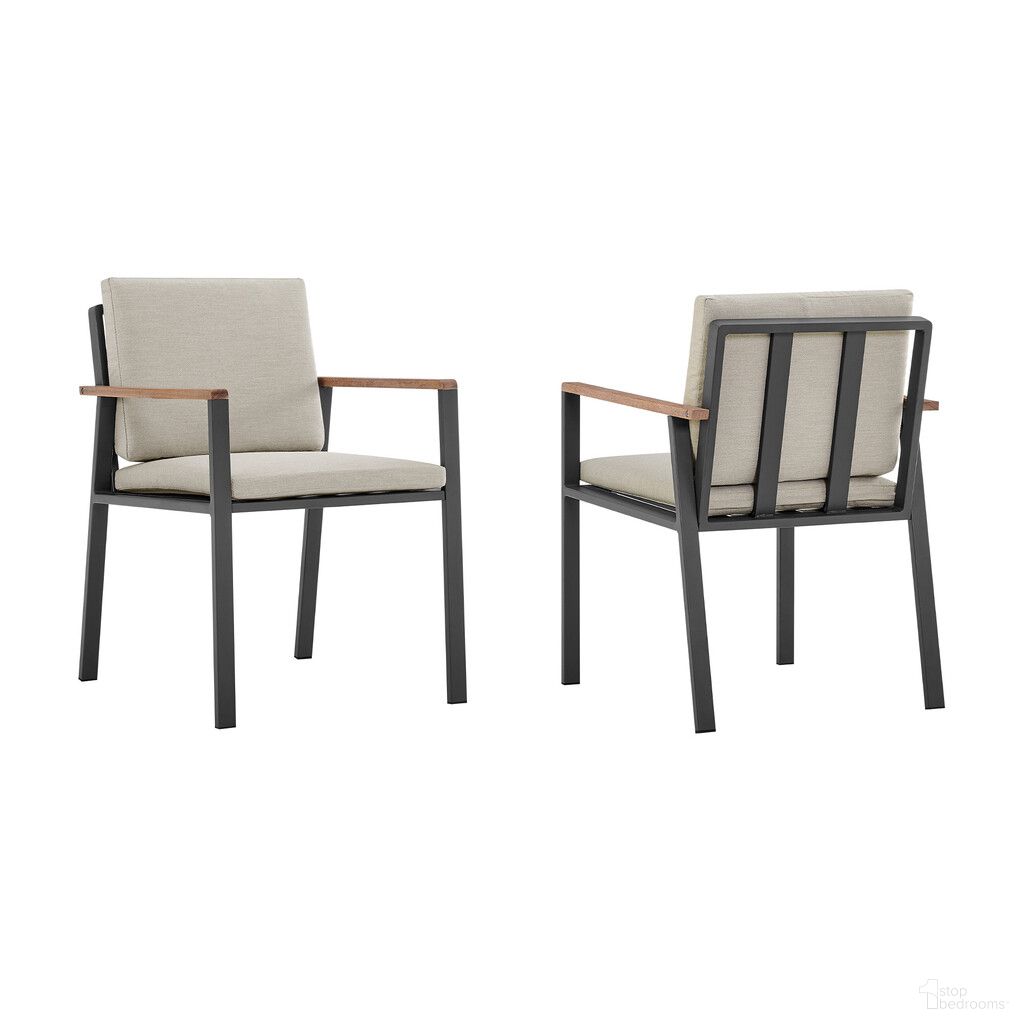 The appearance of 22 Inch Solid Wood Outdoor Dining Chair Set of 2 with Taupe Cushion In Light Gray designed by Homeroots in the transitional interior design. This light gray piece of furniture was selected by 1StopBedrooms from to add a touch of cosiness and style into your home. Sku: 490226. Material: Solid Wood.