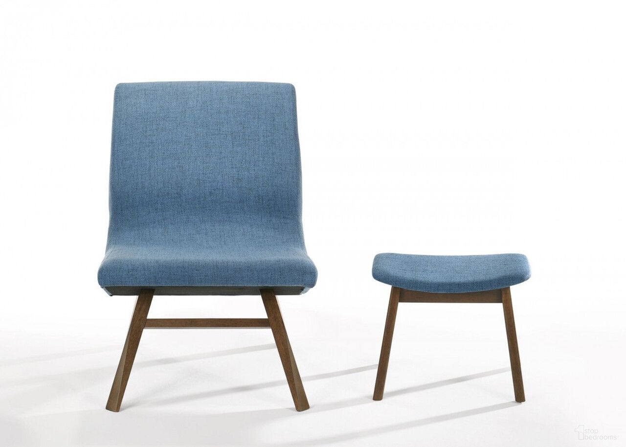 The appearance of 22 Inch Upholstered Lounge Chair with Ottoman In Brown and Blue designed by Homeroots in the transitional interior design. This brown and blue piece of furniture was selected by 1StopBedrooms from to add a touch of cosiness and style into your home. Sku: 482824. Material: Fabric.