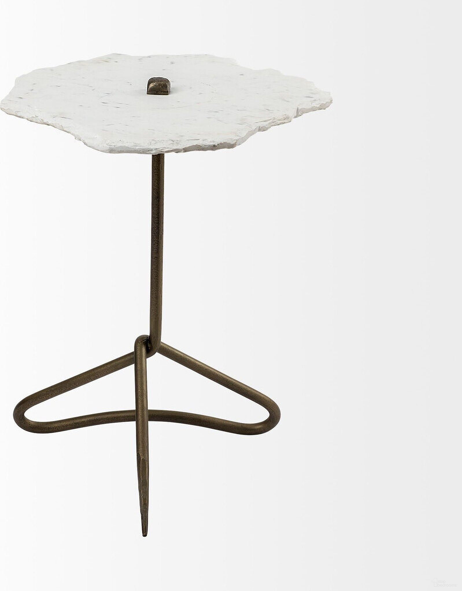 The appearance of 23 Inch Marble End Table In Gold and White designed by Homeroots in the modern / contemporary interior design. This gold and white piece of furniture  was selected by 1StopBedrooms from  to add a touch of cosiness and style into your home. Sku: 380693. Material: Marble.