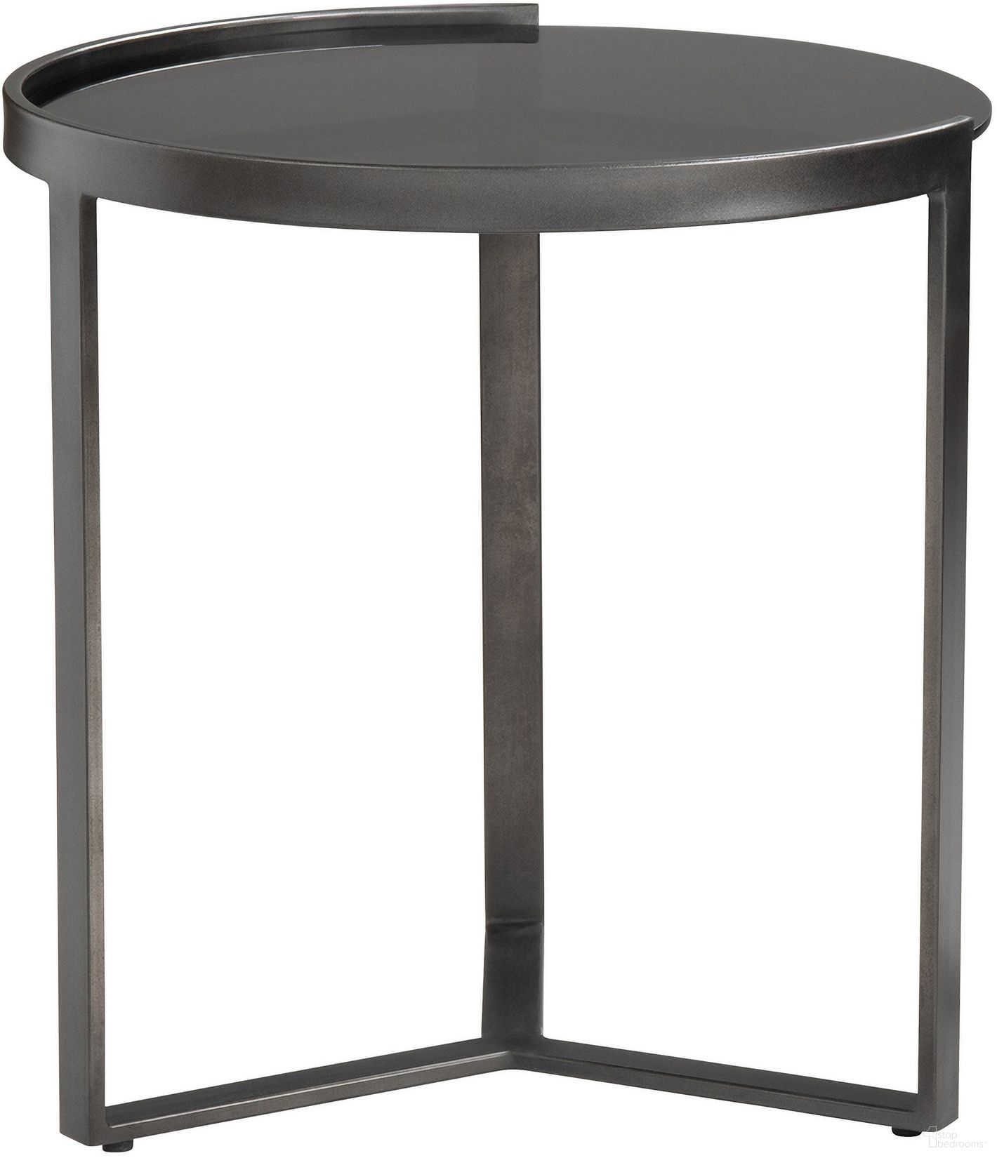 23 Inch Round End Table In Black