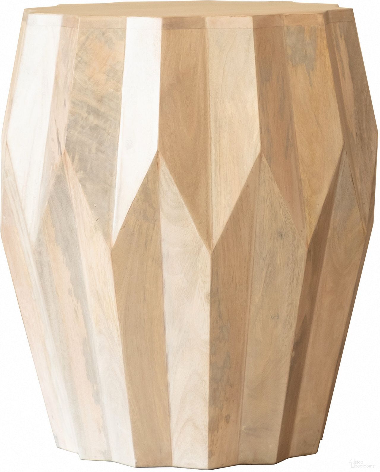 The appearance of 23 Inch Solid Wood Round Drum End Table In Natural designed by Homeroots in the rustic / southwestern interior design. This natural piece of furniture  was selected by 1StopBedrooms from  to add a touch of cosiness and style into your home. Sku: 523984. Material: Solid Wood.
