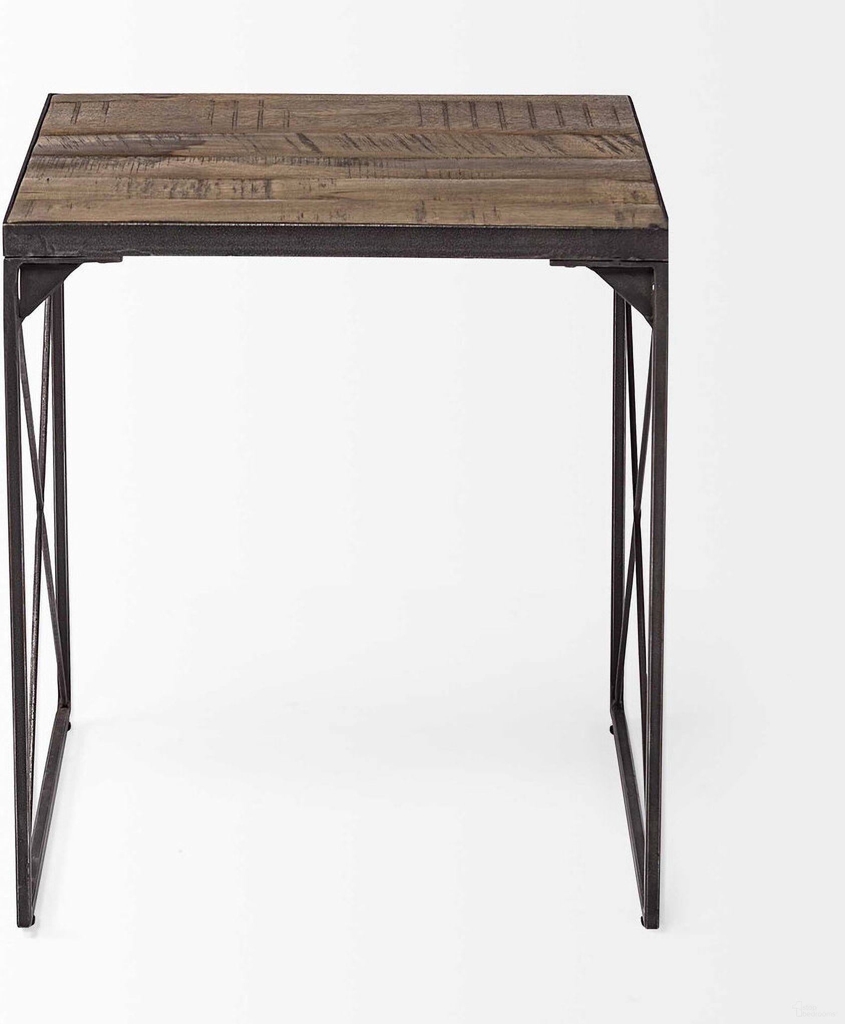 23 Inch Solid Wood Square End Table In Brown