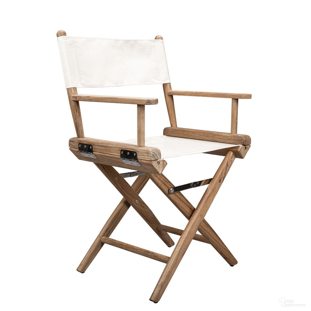 The appearance of 23 Inch Wood Solid Wood Indoor Outdoor Director Chair In Brown and Ivory designed by Homeroots in the transitional interior design. This brown and ivory piece of furniture  was selected by 1StopBedrooms from  to add a touch of cosiness and style into your home. Sku: 476344. Material: Solid Wood.