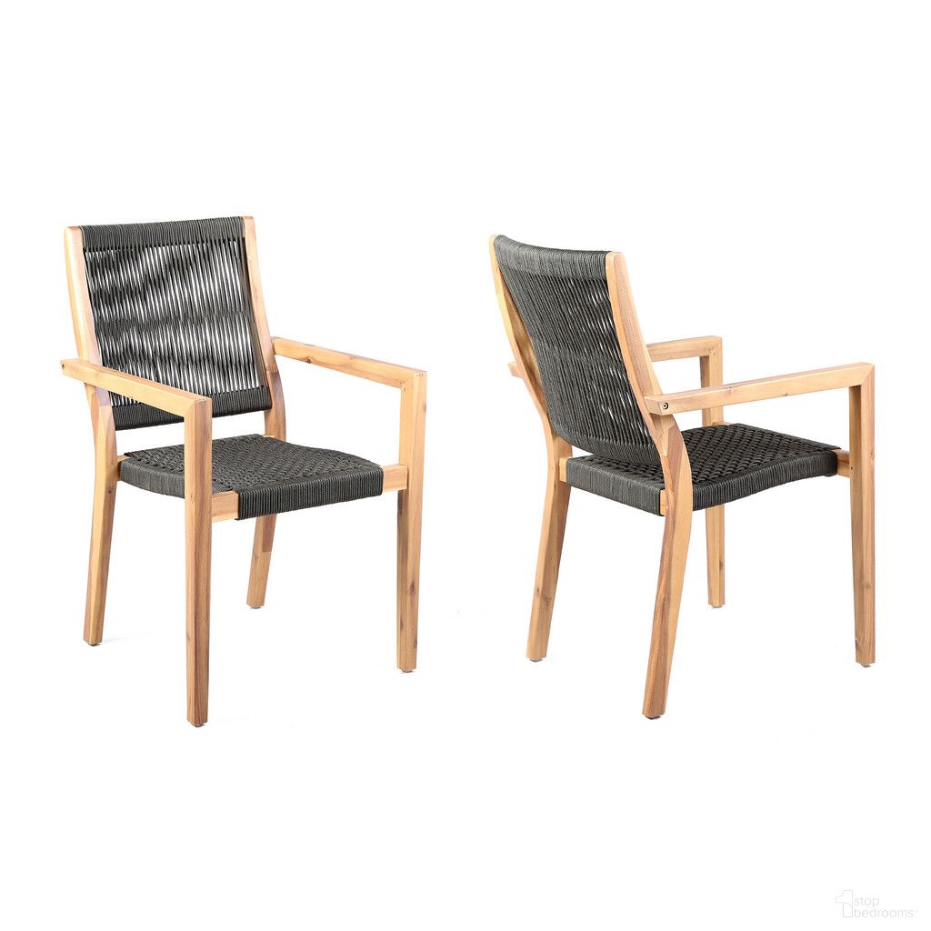 The appearance of 23 Inch Wood Solid Wood Outdoor Arm Chair Set of 2 In Charcoal and Natural designed by Homeroots in the rustic / southwestern interior design. This charcoal and natural piece of furniture was selected by 1StopBedrooms from to add a touch of cosiness and style into your home. Sku: 490232. Material: Solid Wood.