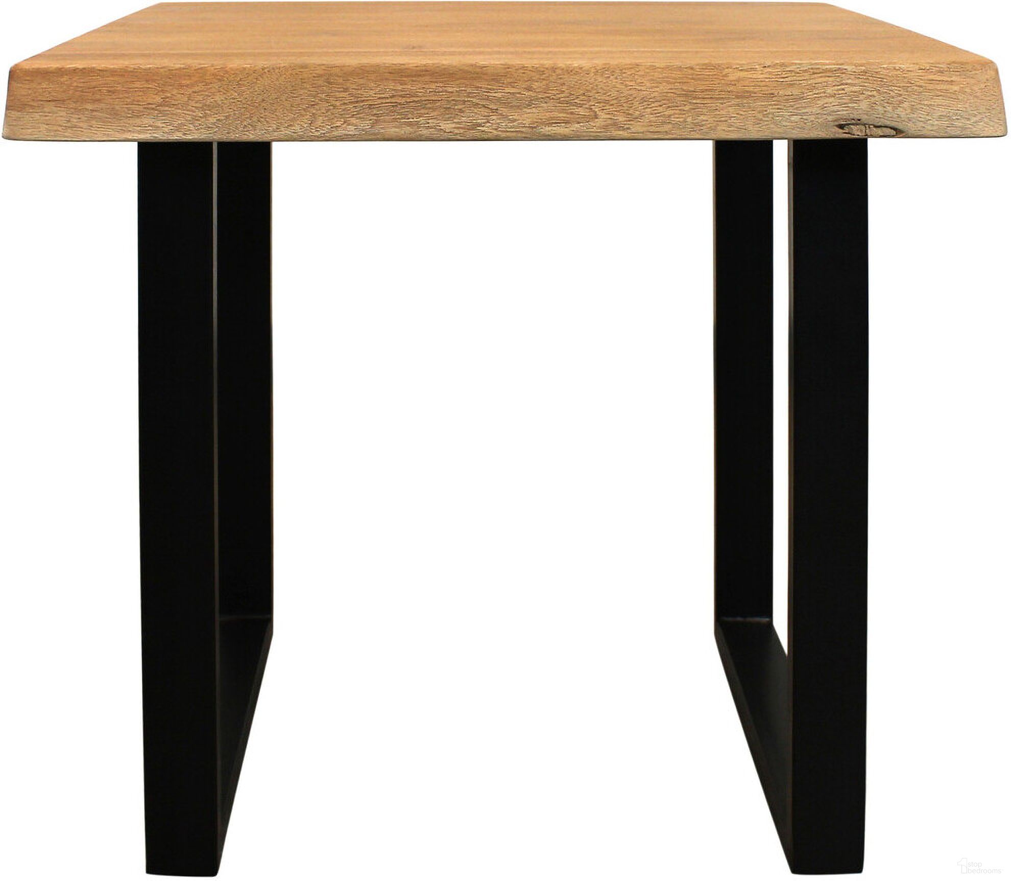 The appearance of 24 Inch Distressed Solid Wood and Iron Square End Table In Black and Natural designed by Homeroots in the rustic / southwestern interior design. This black and natural piece of furniture  was selected by 1StopBedrooms from  to add a touch of cosiness and style into your home. Sku: 571196. Material: Wood.