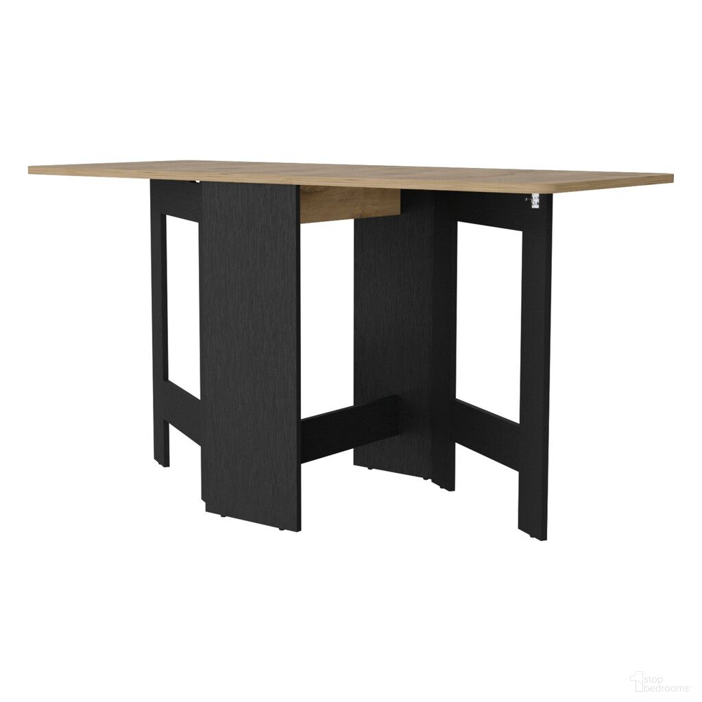 The appearance of 24 Inch Drop Leaf Trestle Base Dining Table In Wood Brown and Black designed by Homeroots in the transitional interior design. This wood brown and black piece of furniture  was selected by 1StopBedrooms from  to add a touch of cosiness and style into your home. Sku: 530200. Table Base Style: Trestle. Material: Wood. Table Top Shape: Rectangular. Size: 12" x 23".