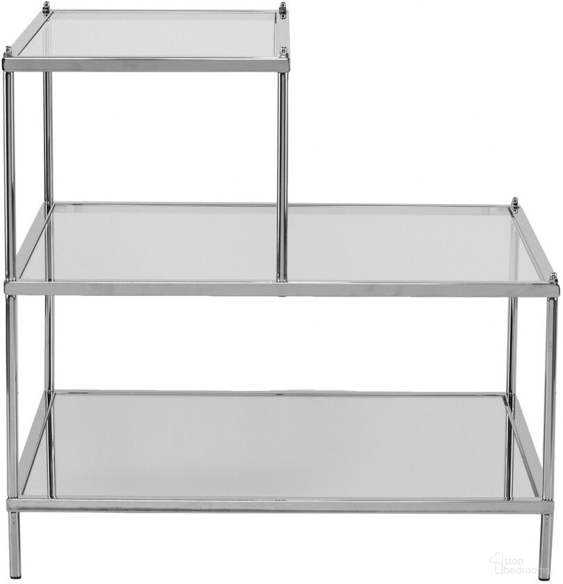 The appearance of 24 Inch Glass Mirrored End Table In Silver and Clear designed by Homeroots in the modern / contemporary interior design. This silver/clear piece of furniture  was selected by 1StopBedrooms from  to add a touch of cosiness and style into your home. Sku: 402268. Material: Mirrored Glass.