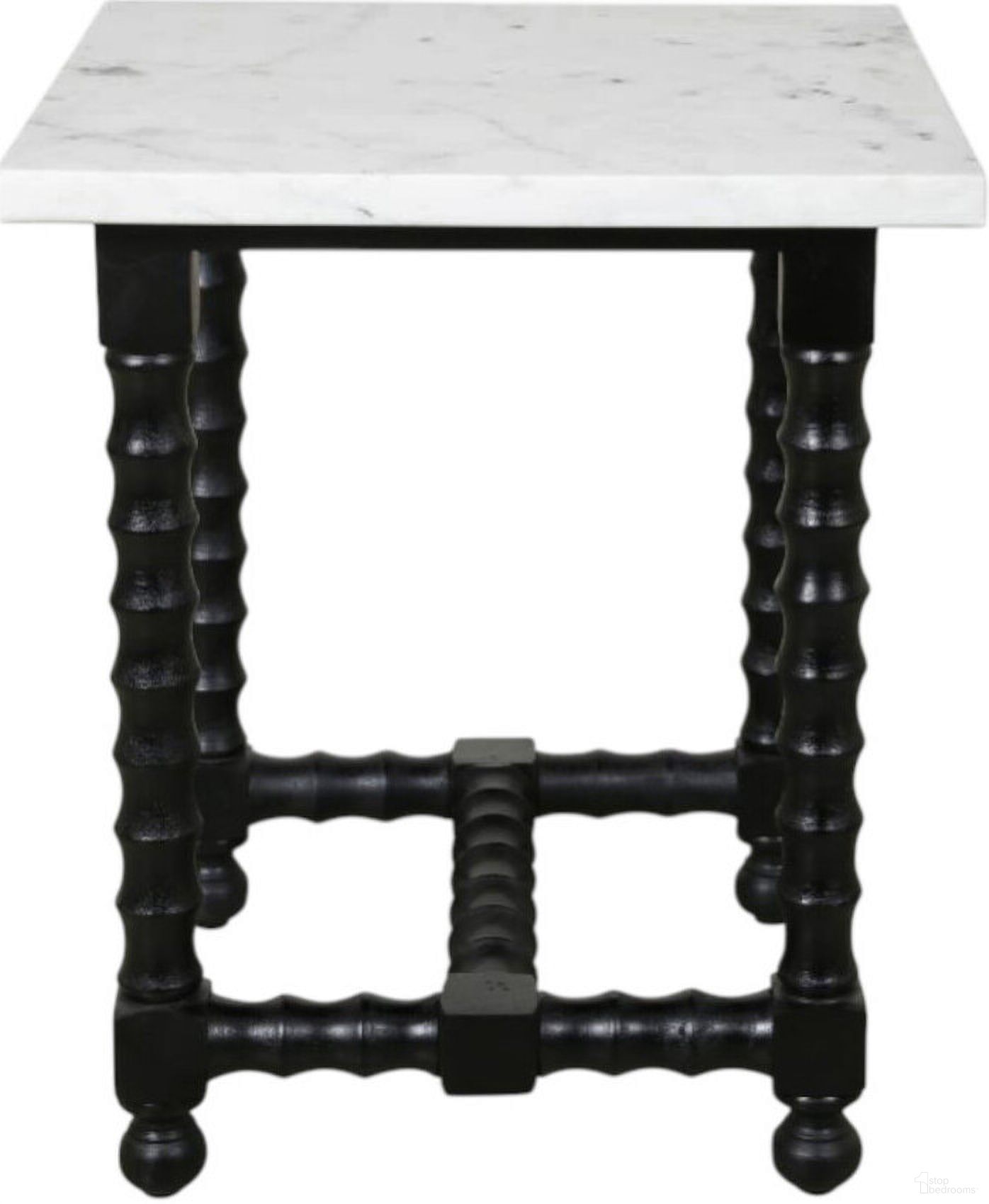 The appearance of 24 Inch Marble and Solid Wood Square Trestle End Table In White and Black designed by Homeroots in the modern / contemporary interior design. This white and black piece of furniture  was selected by 1StopBedrooms from  to add a touch of cosiness and style into your home. Sku: 571197. Material: Solid Wood.