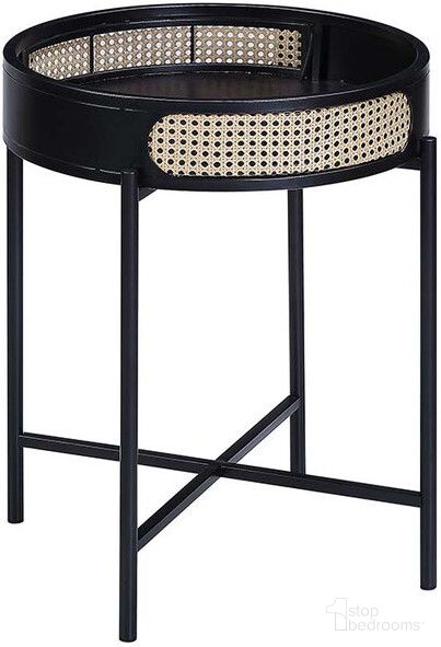 The appearance of 24 Inch Melamine Veneer and Manufactured Wood Round End Table In Black designed by Homeroots in the modern / contemporary interior design. This black piece of furniture  was selected by 1StopBedrooms from  to add a touch of cosiness and style into your home. Sku: 486417. Material: Melamine.