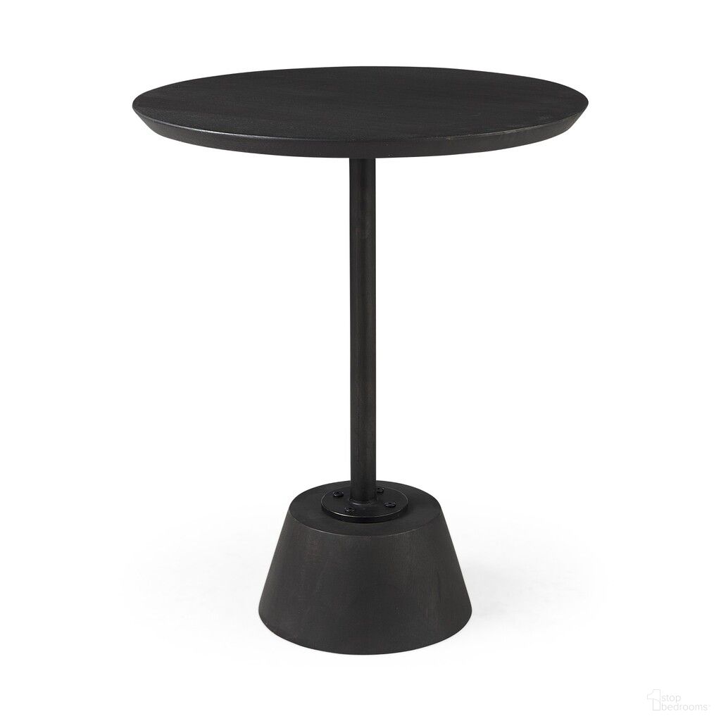 The appearance of 24 Inch Solid and Manufactured Wood Round End Table In Black designed by Homeroots in the transitional interior design. This black piece of furniture  was selected by 1StopBedrooms from  to add a touch of cosiness and style into your home. Sku: 393191. Material: Wood.