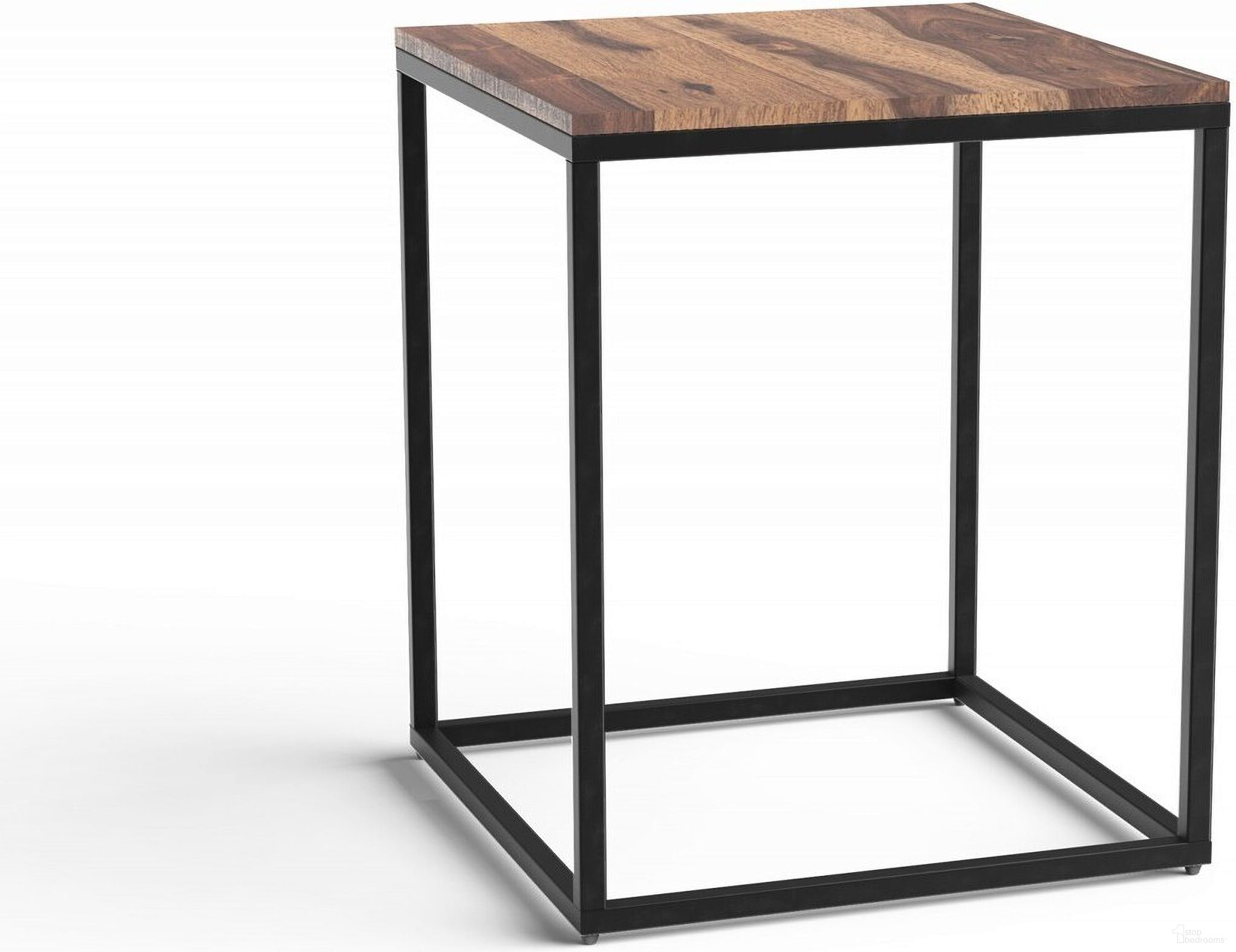 The appearance of 24 Inch Solid Wood and Iron Square End Table In Black and Brown designed by Homeroots in the rustic / southwestern interior design. This black and brown piece of furniture  was selected by 1StopBedrooms from  to add a touch of cosiness and style into your home. Sku: 379809. Material: Wood.