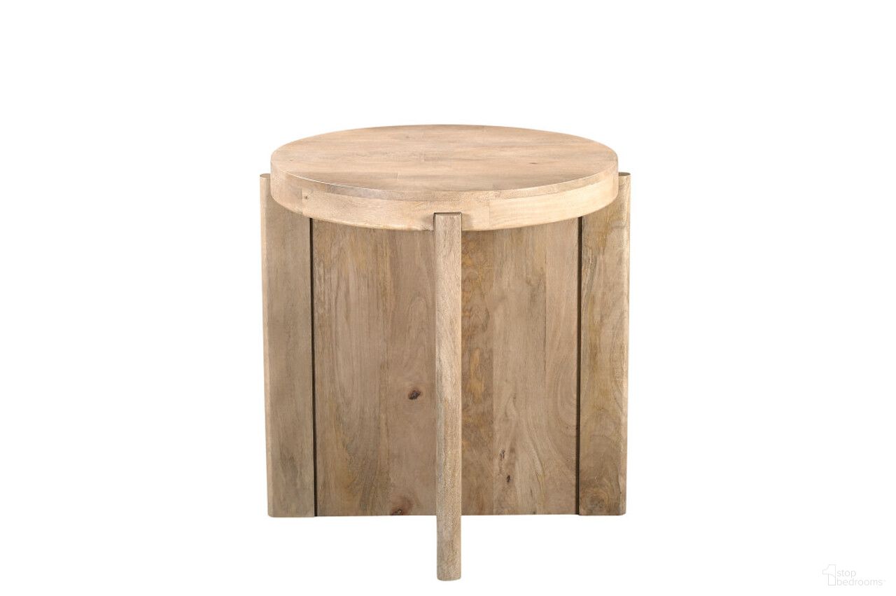 The appearance of 24 Inch Solid Wood Round Cross Leg End Table In Natural designed by Homeroots in the rustic / southwestern interior design. This natural piece of furniture  was selected by 1StopBedrooms from  to add a touch of cosiness and style into your home. Sku: 565309. Material: Solid Wood.
