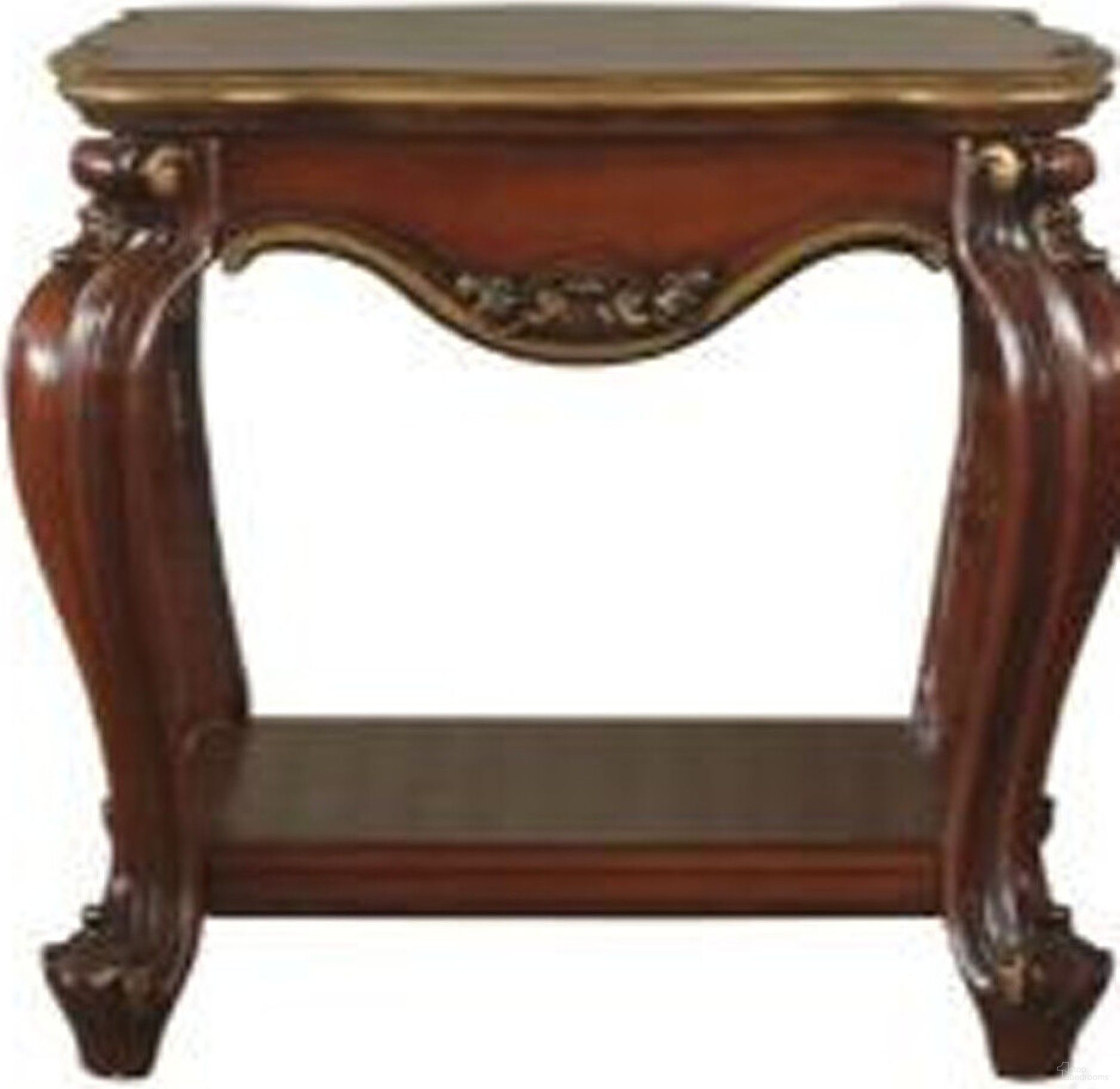 24 Inch Solid Wood Square End Table with Shelf In Oak