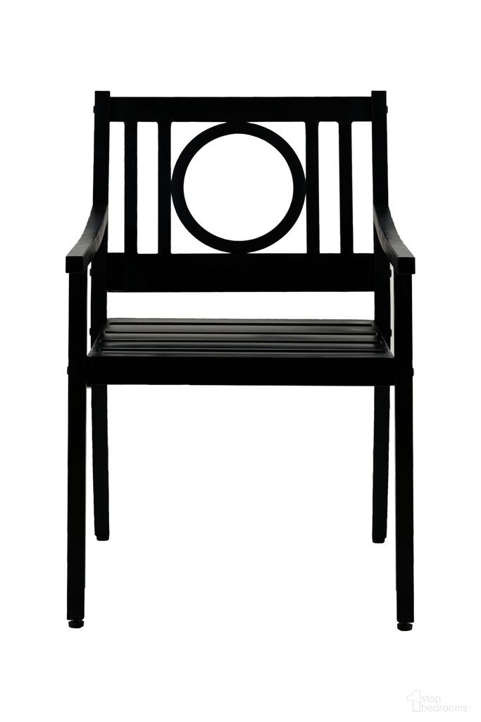 The appearance of 24 Inch Steel Geo Back Outdoor Arm Chair In Black designed by Homeroots in the modern / contemporary interior design. This black piece of furniture was selected by 1StopBedrooms from to add a touch of cosiness and style into your home. Sku: 606527. Material: Steel.