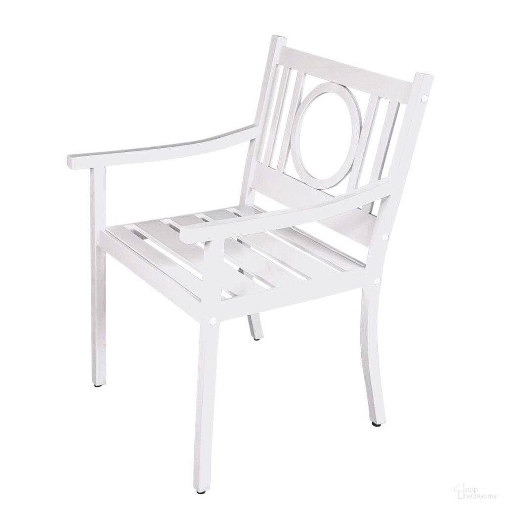 The appearance of 24 Inch Steel Geo Back Outdoor Arm Chair In White designed by Homeroots in the modern / contemporary interior design. This white piece of furniture was selected by 1StopBedrooms from to add a touch of cosiness and style into your home. Sku: 606528. Material: Steel.
