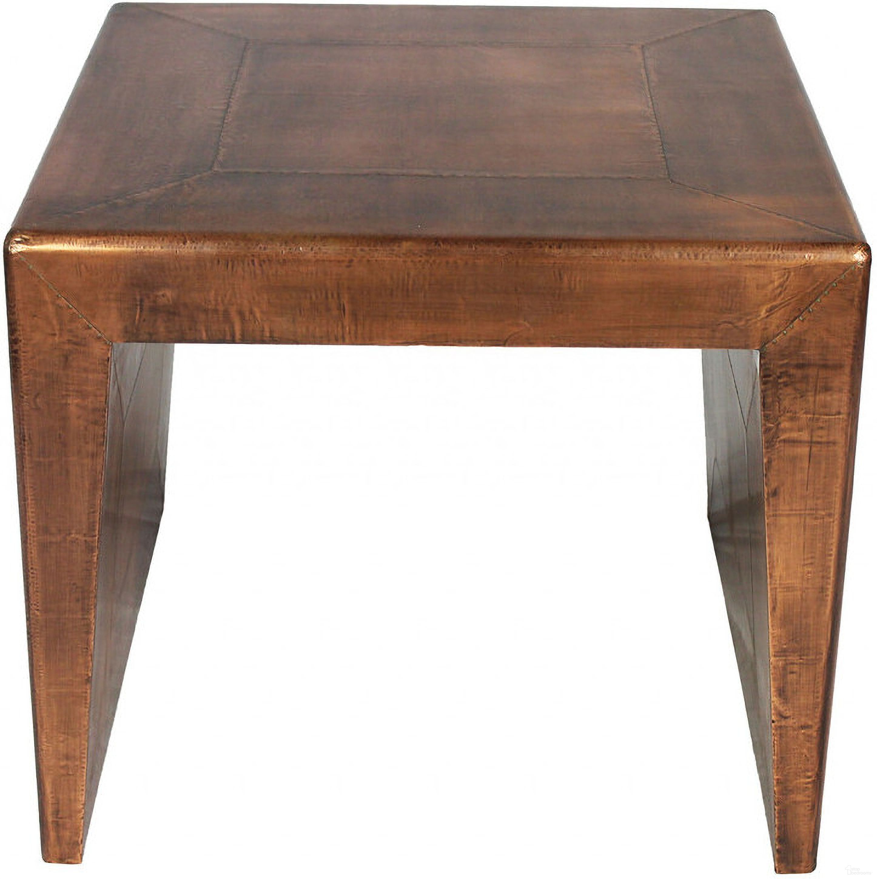 The appearance of 24 Inch Wood and Metal Square End Table In Copper designed by Homeroots in the rustic / southwestern interior design. This copper piece of furniture  was selected by 1StopBedrooms from  to add a touch of cosiness and style into your home. Sku: 488523. Material: Metal.