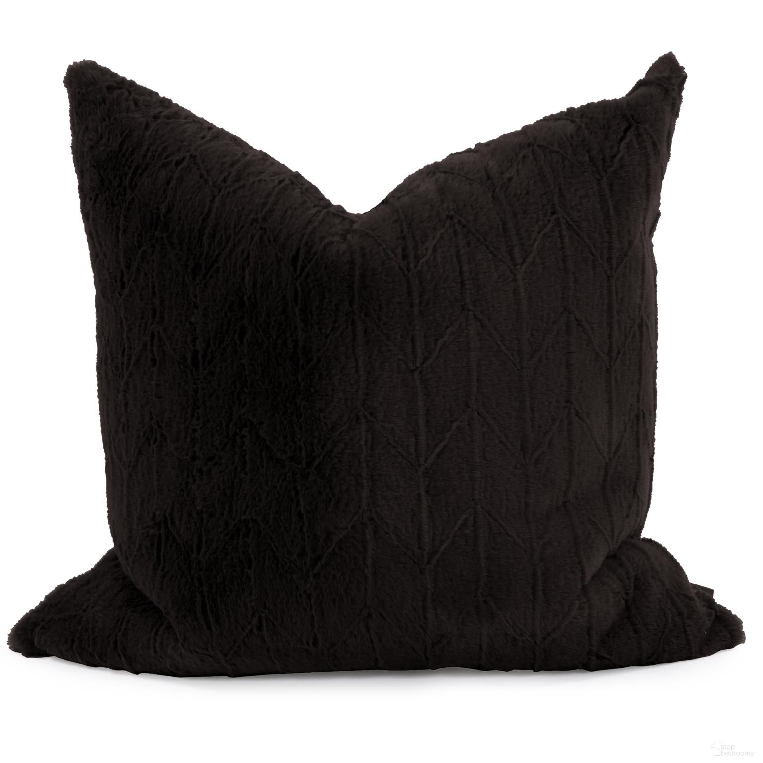 The appearance of 24 x 24 Angora Ebony Pillow - Poly Insert designed by Howard Elliott in the modern / contemporary interior design. This ebony piece of furniture  was selected by 1StopBedrooms from Angora Collection to add a touch of cosiness and style into your home. Sku: 3-1090. Material: Polyester.