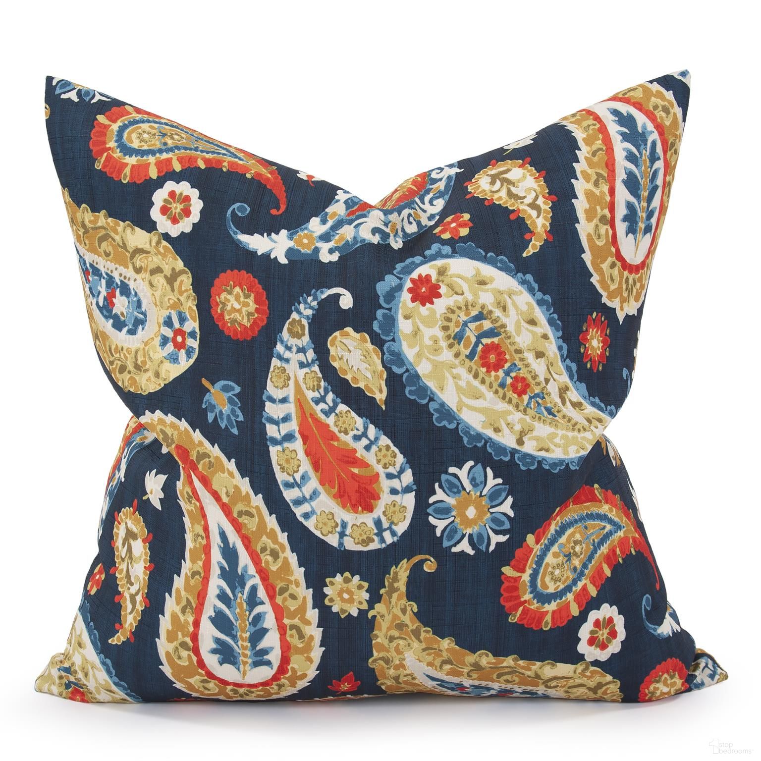 24 x 24 Pillow Boteh Indigo - Down Insert
