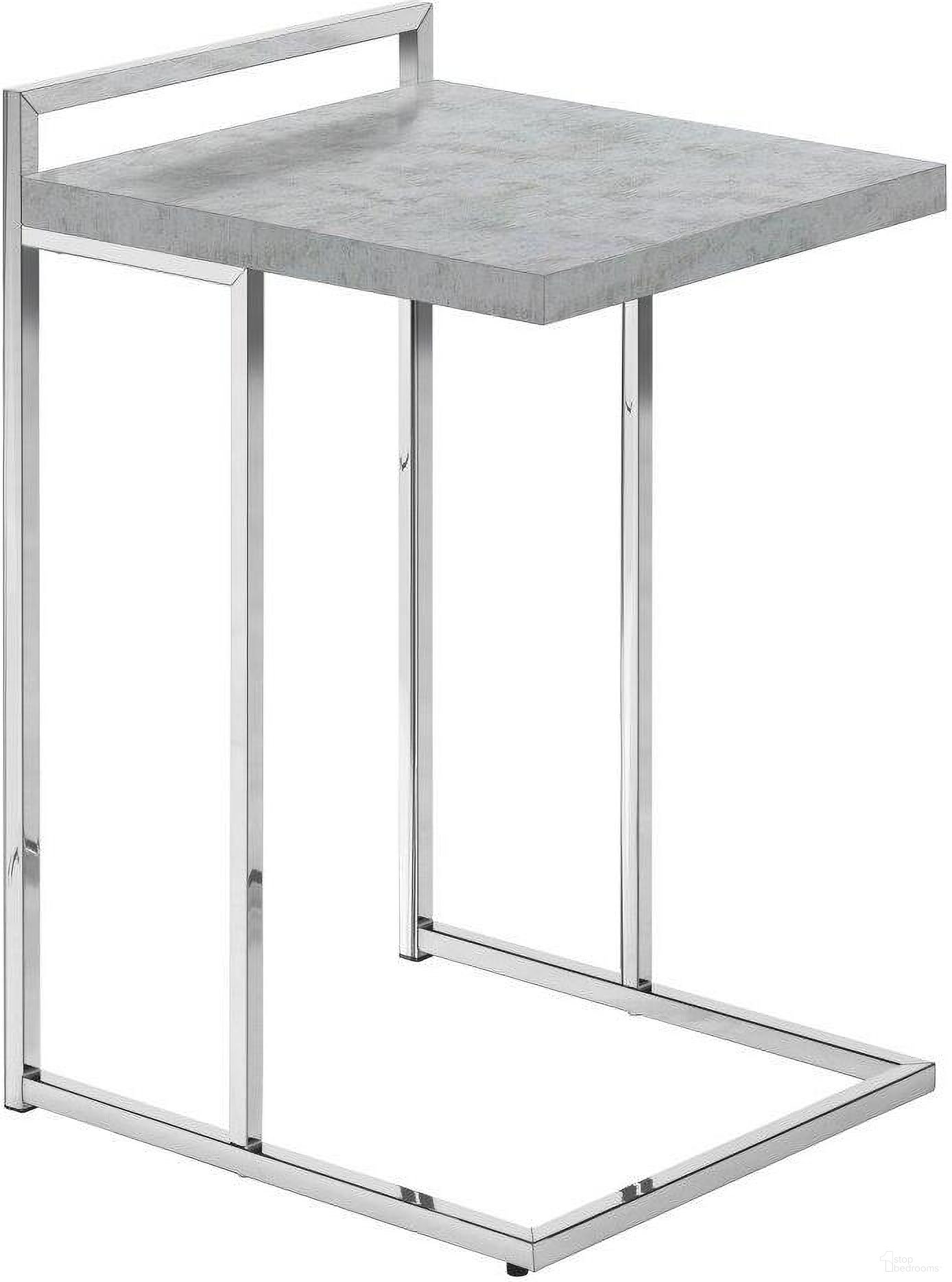 The appearance of 25 Inch Accent Table In Grey Cement And Chrome Metal designed by Monarch Specialties in the modern / contemporary interior design. This cement piece of furniture was selected by 1StopBedrooms from to add a touch of cosiness and style into your home. Sku: I 3639. Material: Metal.