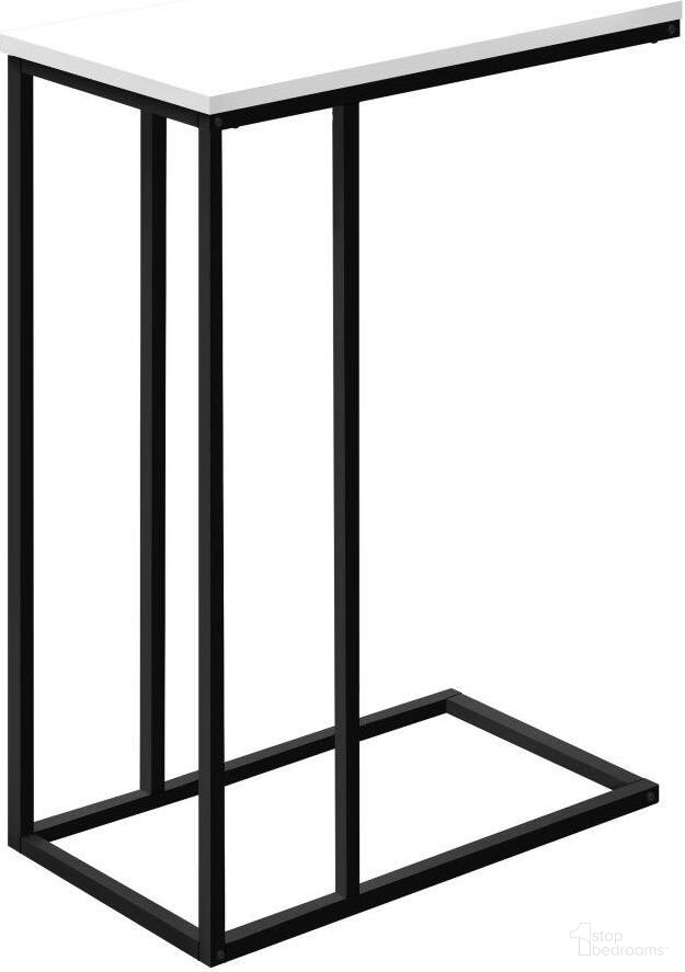 25 Inch Accent Table In White And Black Metal I 3760