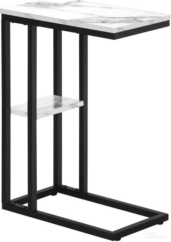 The appearance of 25 Inch Accent Table In White Marble And Black Metal designed by Monarch Specialties in the modern / contemporary interior design. This white piece of furniture  was selected by 1StopBedrooms from  to add a touch of cosiness and style into your home. Sku: I 3675. Material: Metal.