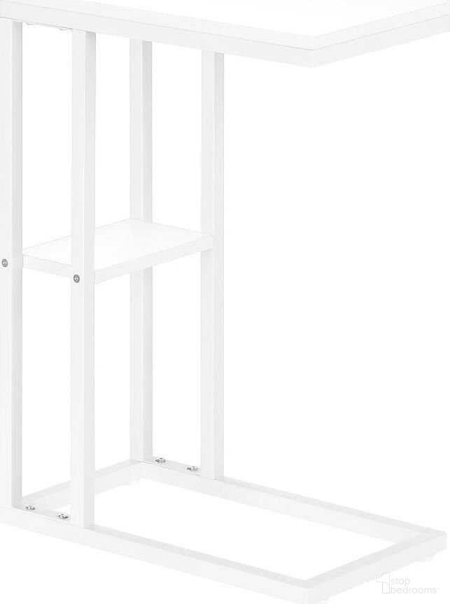 25 Inch Accent Table In White Metal I 3676
