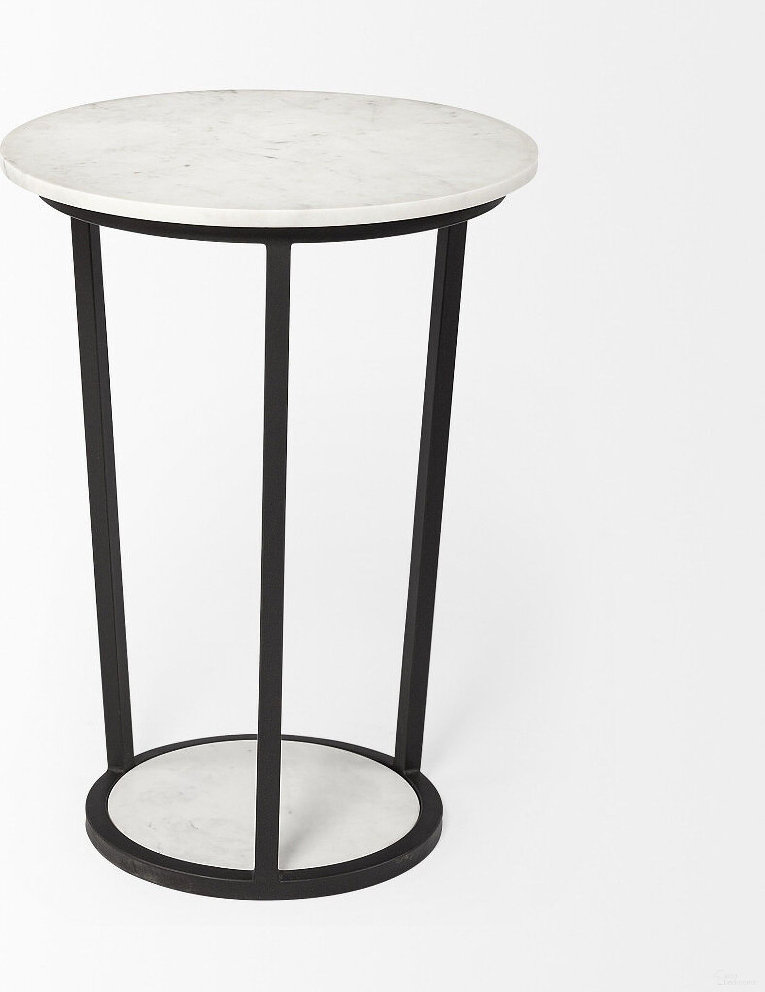 The appearance of 25 Inch Marble End Table In Black and White designed by Homeroots in the modern / contemporary interior design. This black and white piece of furniture  was selected by 1StopBedrooms from  to add a touch of cosiness and style into your home. Sku: 380684. Material: Marble.