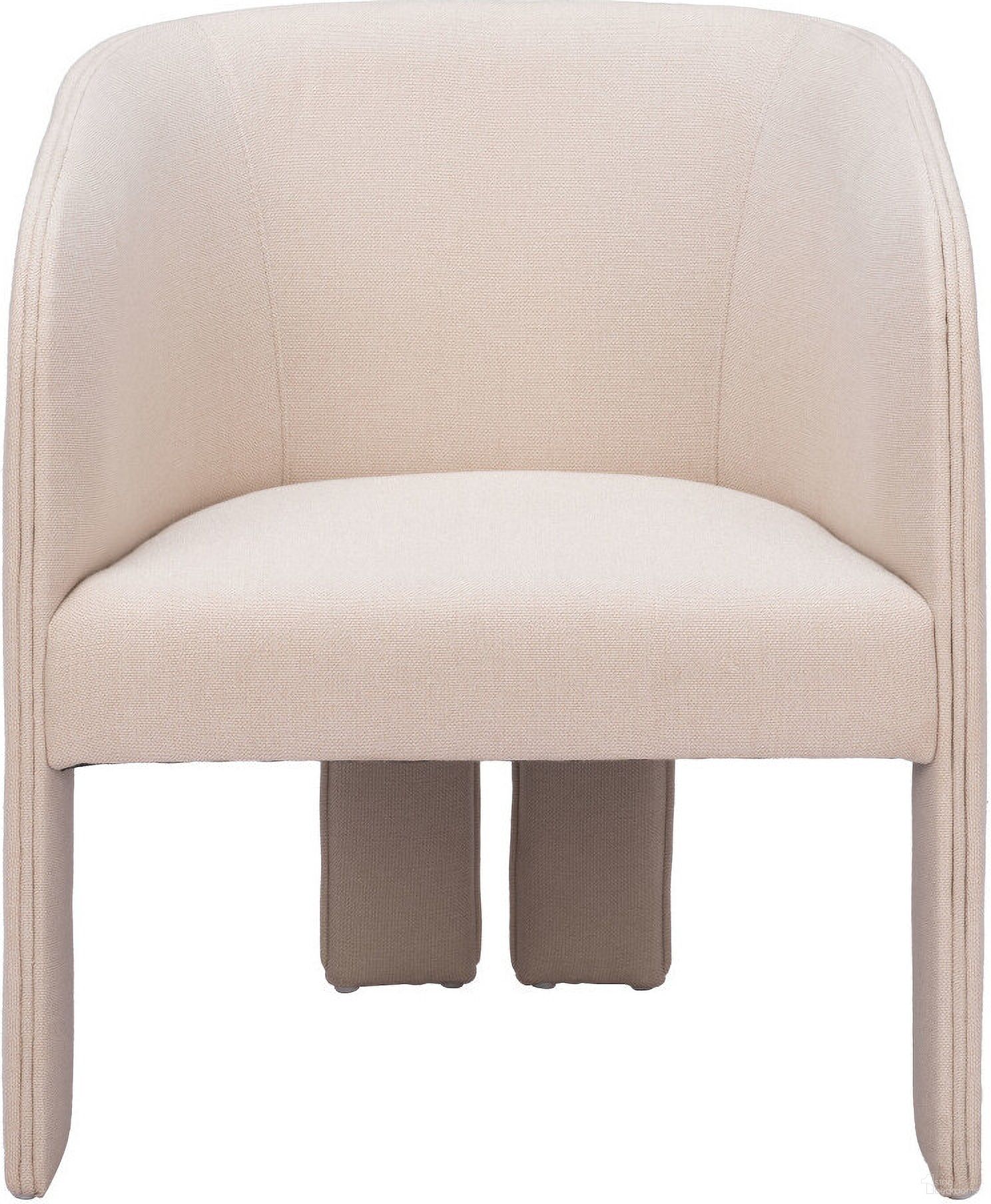 25 Inch Upholstered Arm Chair In Beige