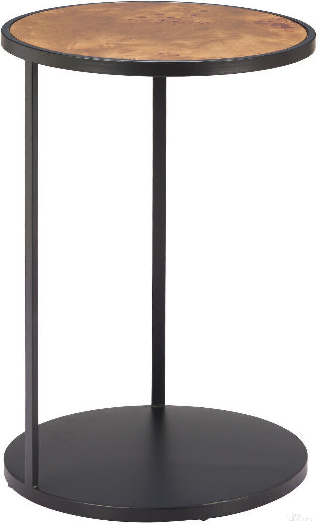 The appearance of 25 Inch Wood and Iron Round Pedestal End Table In Black and Brown designed by Homeroots in the rustic / southwestern interior design. This black and brown piece of furniture  was selected by 1StopBedrooms from  to add a touch of cosiness and style into your home. Sku: 632663. Material: Wood.