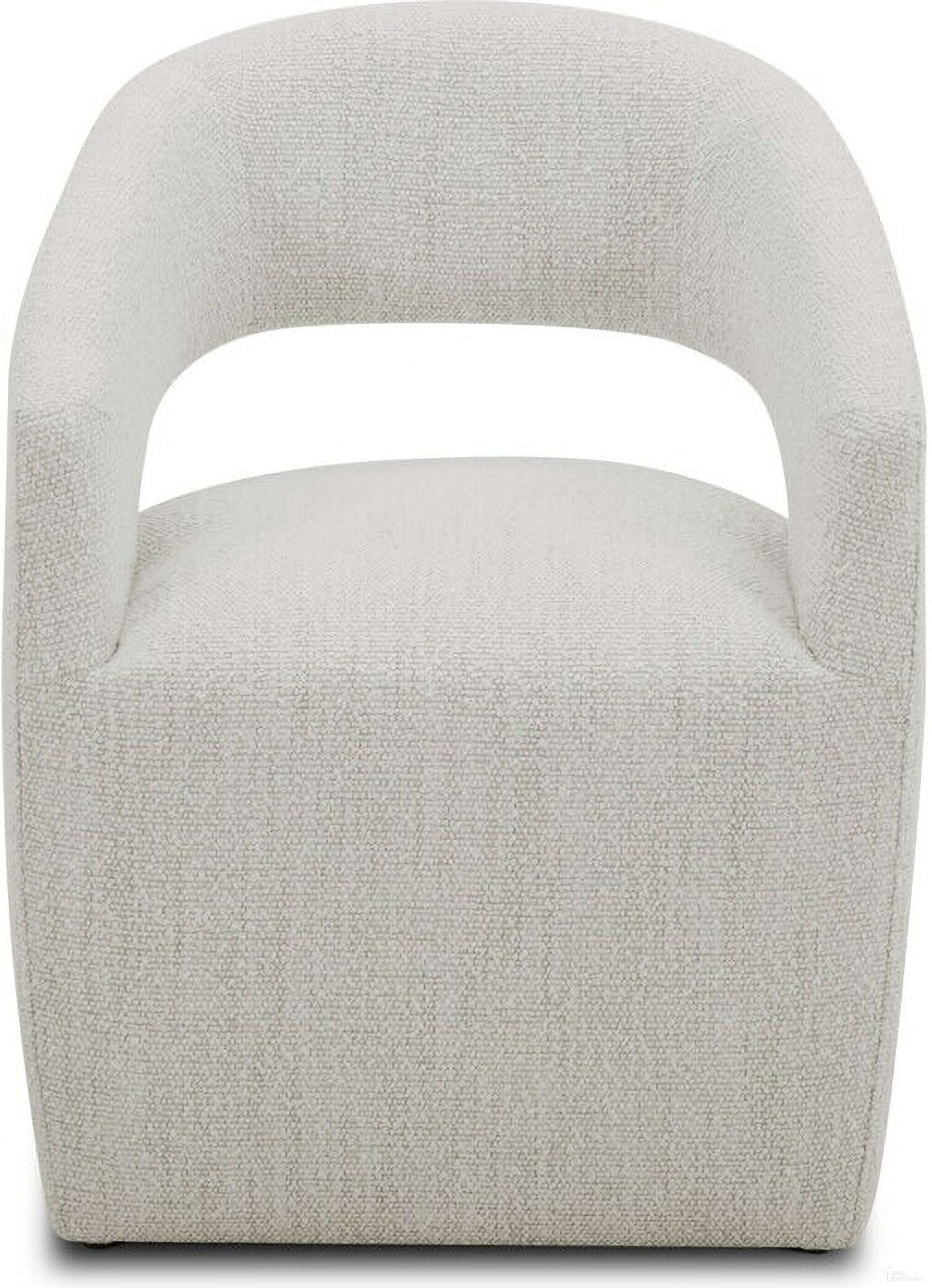 26 Inch Fabric Arm Chair In Cream