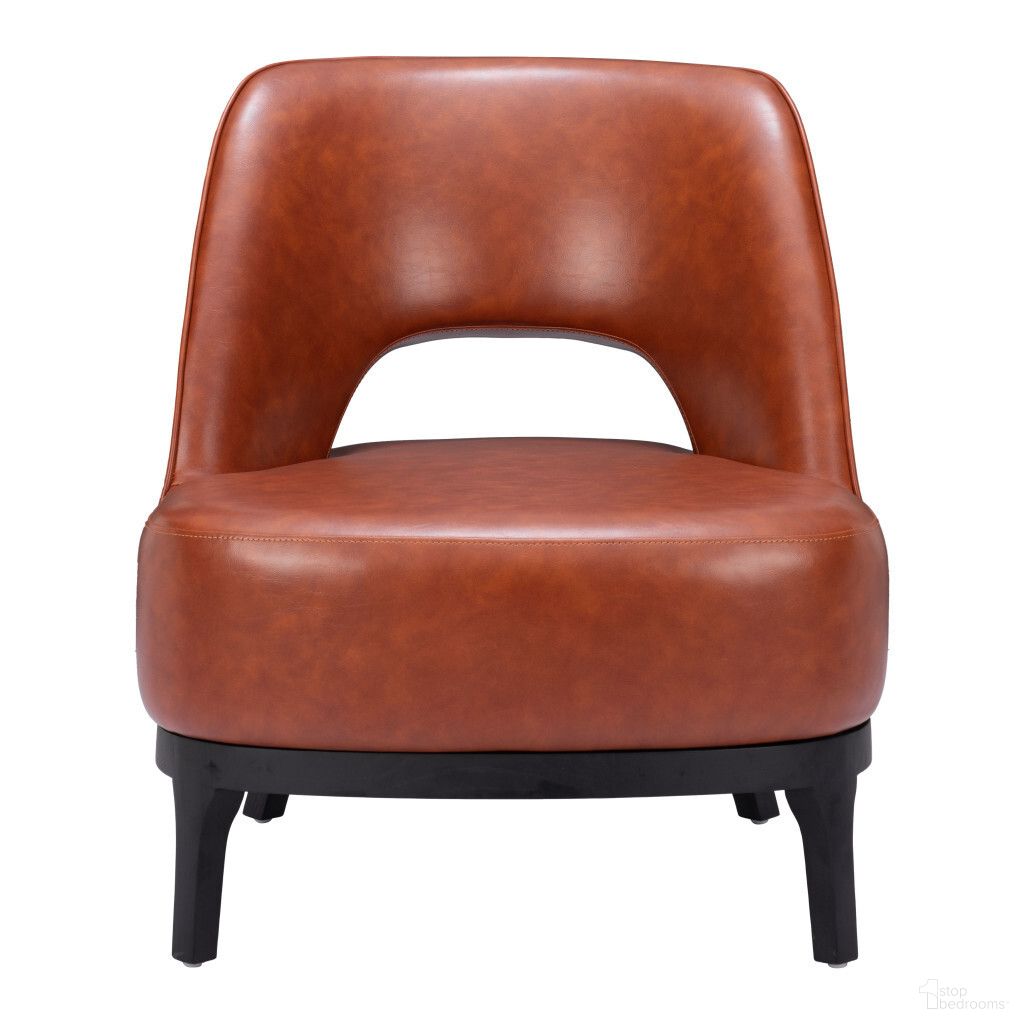 The appearance of 26 Inch Faux Leather and Faux Leather Lounge Chair In Black and Brown designed by Homeroots in the modern / contemporary interior design. This black and brown piece of furniture  was selected by 1StopBedrooms from  to add a touch of cosiness and style into your home. Sku: 556459. Material: Faux Leather.