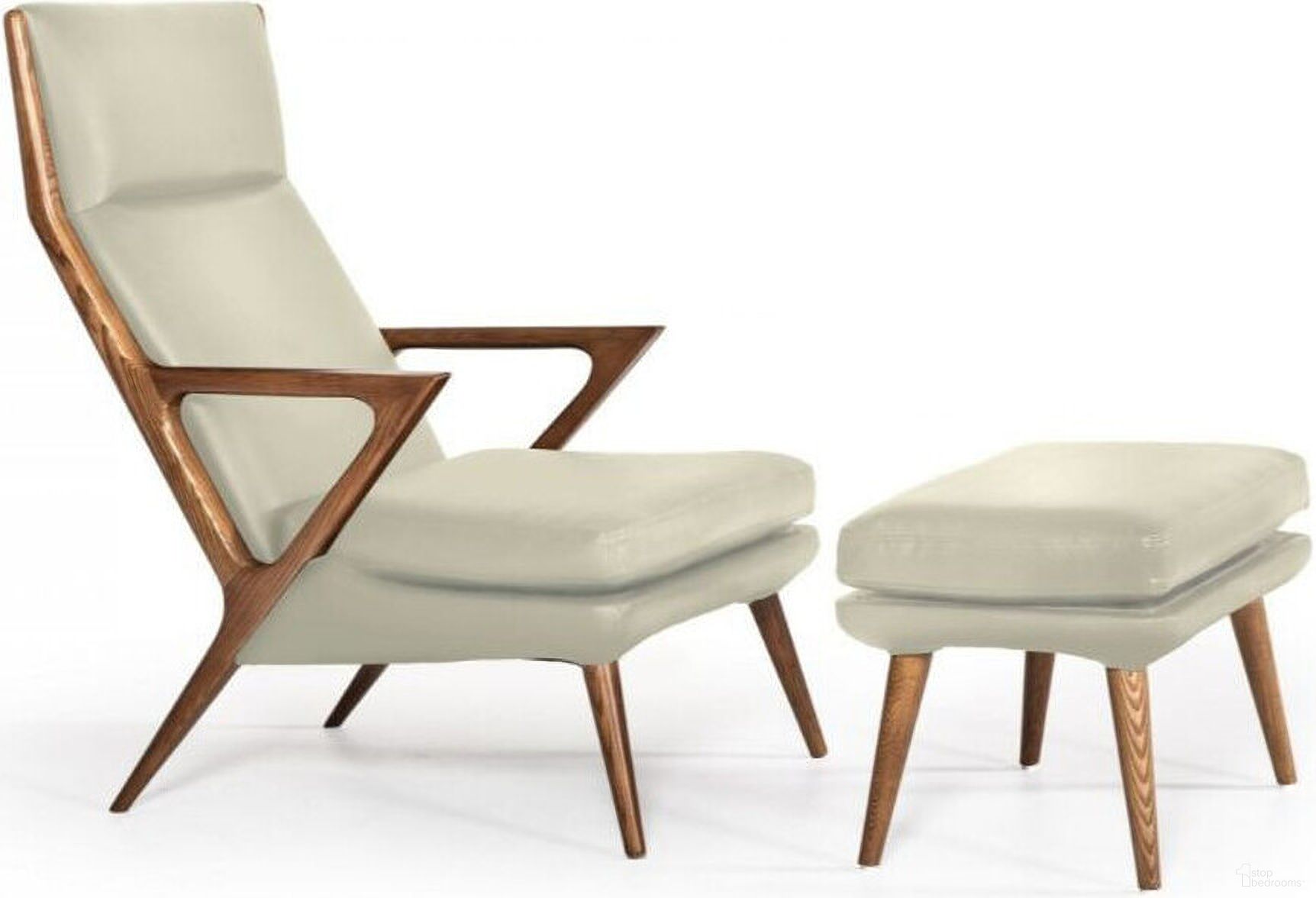 The appearance of 26 Inch Faux Leather Lounge Chair with Ottoman In Beige and Brown designed by Homeroots in the modern / contemporary interior design. This beige and brown piece of furniture was selected by 1StopBedrooms from to add a touch of cosiness and style into your home. Sku: 488429. Material: Faux Leather.