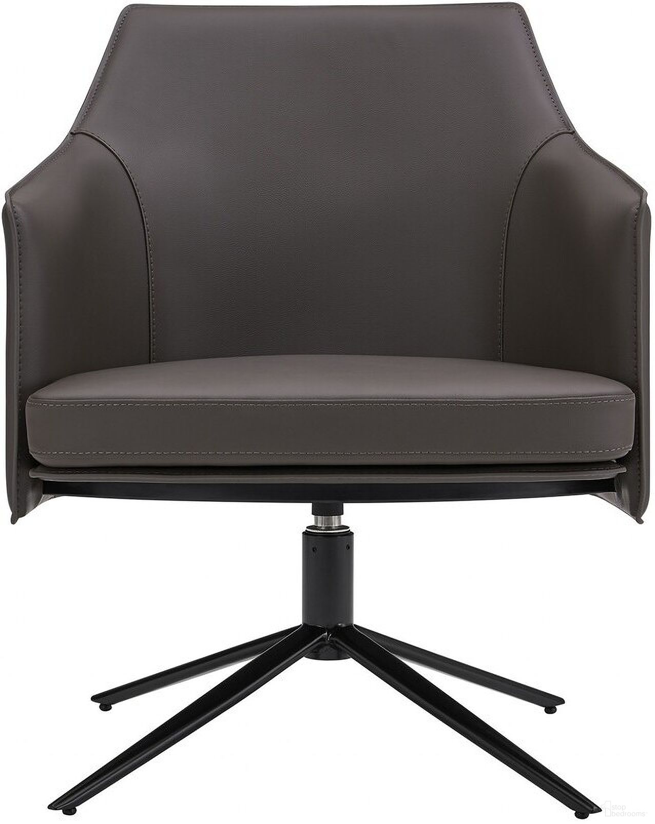 The appearance of 26 Inch Faux Leather Swivel Lounge Chair In Gray and Black designed by Homeroots in the modern / contemporary interior design. This gray and black piece of furniture was selected by 1StopBedrooms from to add a touch of cosiness and style into your home. Sku: 400510. Material: Faux Leather.