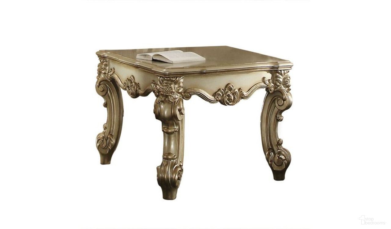 The appearance of 26 Inch Manufactured Wood Square End Table In Gold Patina designed by Homeroots in the traditional interior design. This gold patina piece of furniture  was selected by 1StopBedrooms from  to add a touch of cosiness and style into your home. Sku: 485856. Material: Wood.