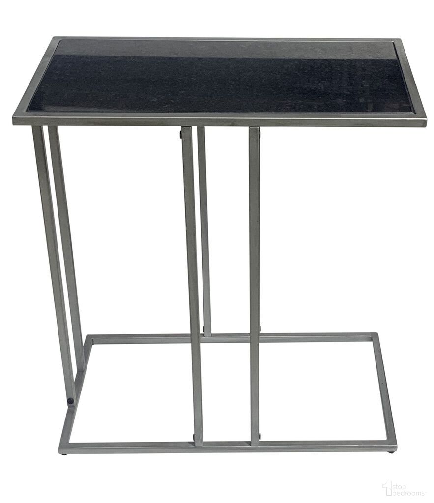 The appearance of 26 Inch Marble and Iron Frame End Table In Black and Gunmetal designed by Homeroots in the modern / contemporary interior design. This black/gunmetal piece of furniture  was selected by 1StopBedrooms from  to add a touch of cosiness and style into your home. Sku: 632729. Material: Marble.