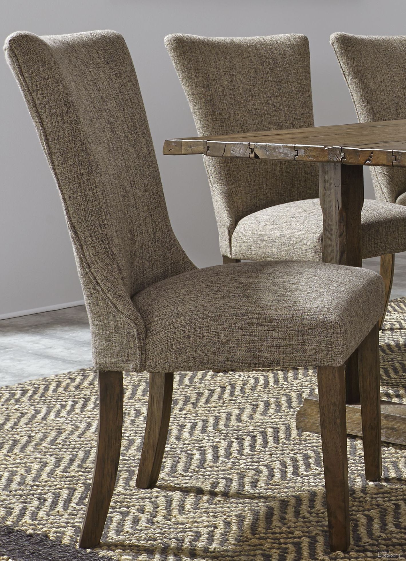 The appearance of Havenbrook Rustic Russet Upholstered Side Chair Set of 2 designed by Liberty in the transitional interior design. This beige piece of furniture was selected by 1StopBedrooms from Havenbrook Collection to add a touch of cosiness and style into your home. Sku: 262-C6501S. Material: Fabric. Chair Type: Side Chair.