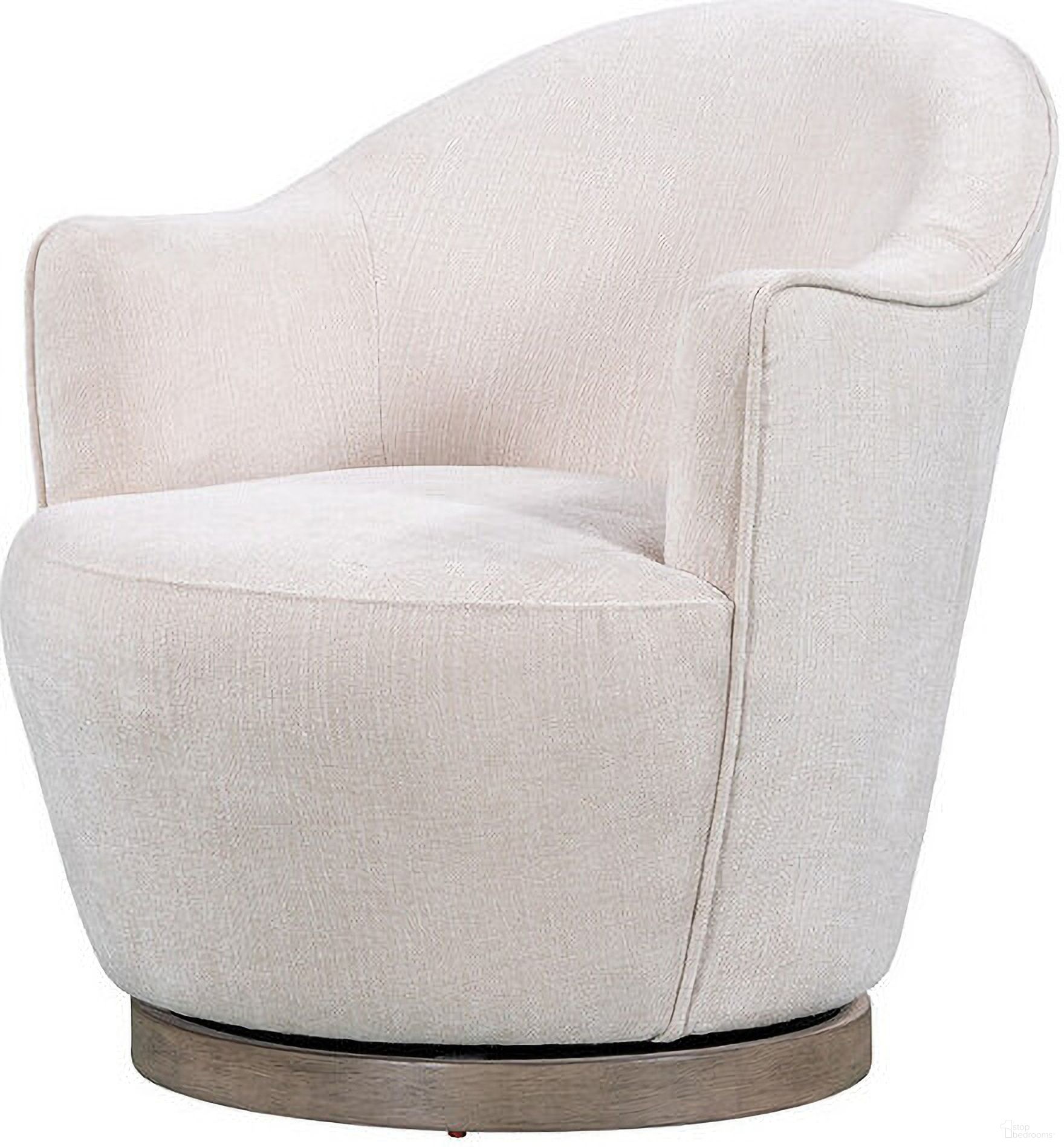 The appearance of 27 Inch Fabric Swivel Barrel Chair In Off White designed by Homeroots in the modern / contemporary interior design. This off white piece of furniture was selected by 1StopBedrooms from to add a touch of cosiness and style into your home. Sku: 554189. Material: Fabric.