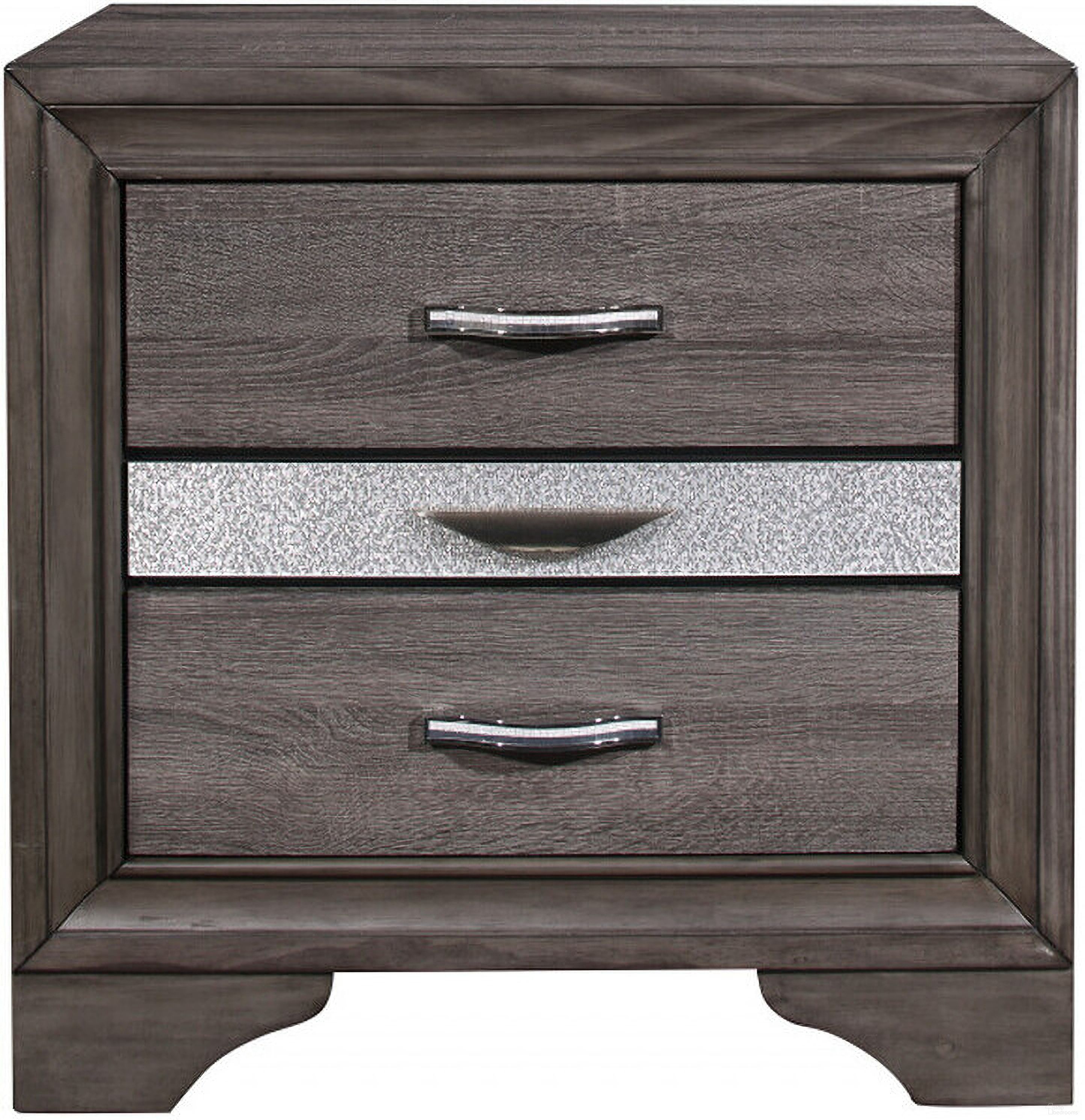 The appearance of 27 Inch Wood and Solid Wood Two Drawer Nightstand In Gray designed by Homeroots in the transitional interior design. This gray piece of furniture was selected by 1StopBedrooms from to add a touch of cosiness and style into your home. Sku: 478615. Material: Solid Wood.