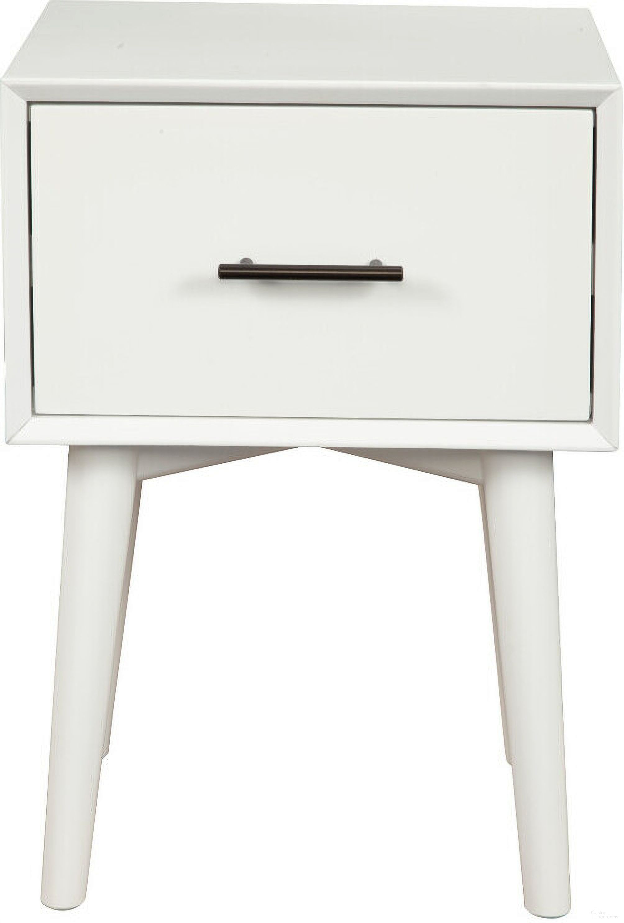 The appearance of 27 Inch Wood End Table with Drawer In White designed by Homeroots in the transitional interior design. This white piece of furniture  was selected by 1StopBedrooms from  to add a touch of cosiness and style into your home. Sku: 524166. Material: Wood.