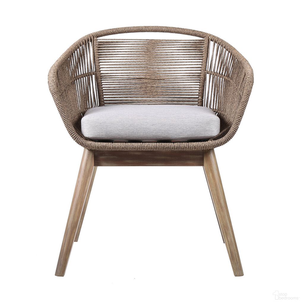 The appearance of 27 Inch Wood Solid Wood Outdoor Dining Chair with Gray Cushion In Grey and Natural designed by Homeroots in the transitional interior design. This grey and natural piece of furniture was selected by 1StopBedrooms from to add a touch of cosiness and style into your home. Sku: 490225. Material: Solid Wood.