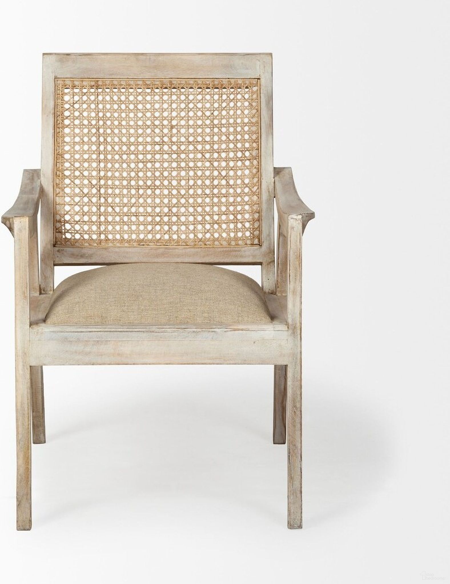 The appearance of 28 Inch Fabric Distressed Arm Chair In Natural and Cream designed by Homeroots in the rustic / southwestern interior design. This natural and cream piece of furniture  was selected by 1StopBedrooms from  to add a touch of cosiness and style into your home. Sku: 392001. Material: Fabric.
