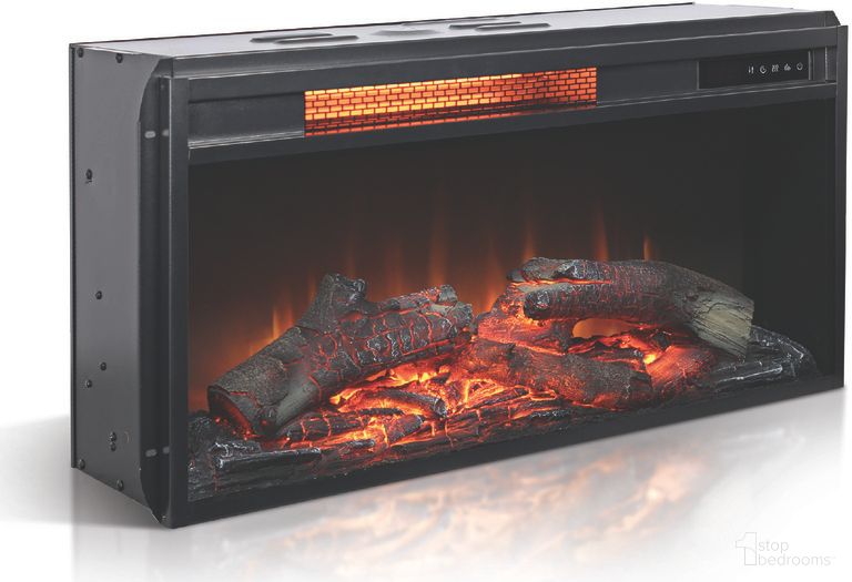 28 Inch Log Fireplace Insert In Black