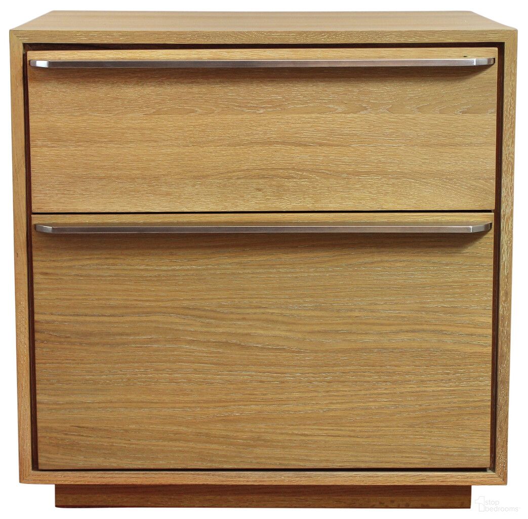 The appearance of 28 Inch Solid and Manufactured Wood Two Drawer Nightstand In Natural designed by Homeroots in the transitional interior design. This natural piece of furniture was selected by 1StopBedrooms from to add a touch of cosiness and style into your home. Sku: 555397. Material: Wood.