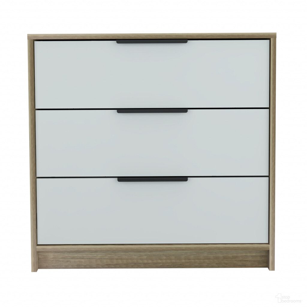 The appearance of 28 Inch Three Drawer Dresser In White and Brown designed by Homeroots in the transitional interior design. This white and brown piece of furniture was selected by 1StopBedrooms from to add a touch of cosiness and style into your home. Sku: 477804. Material: Wood.