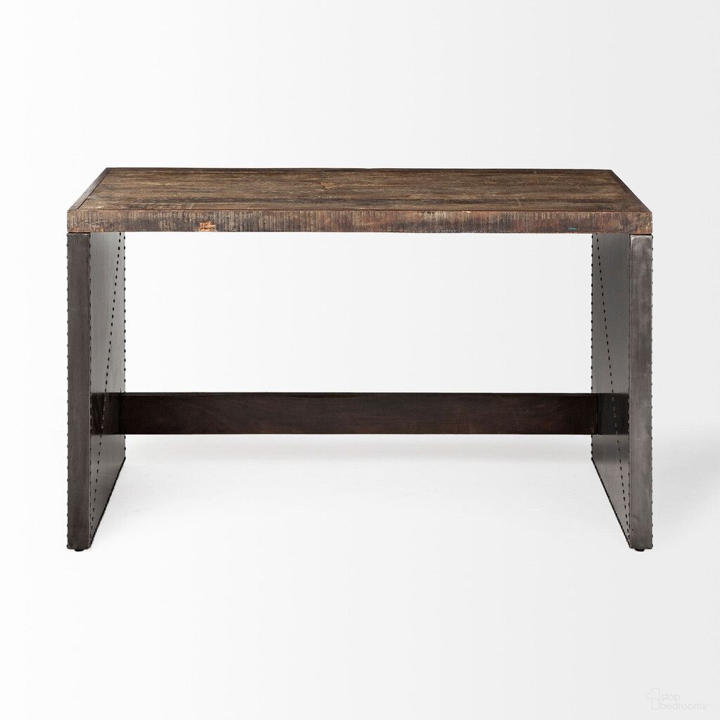 The appearance of 28 Inch Writing Desk In Dark Brown and Gray designed by Homeroots in the transitional interior design. This dark brown/gray piece of furniture  was selected by 1StopBedrooms from  to add a touch of cosiness and style into your home. Sku: 380202. Material: Wood.