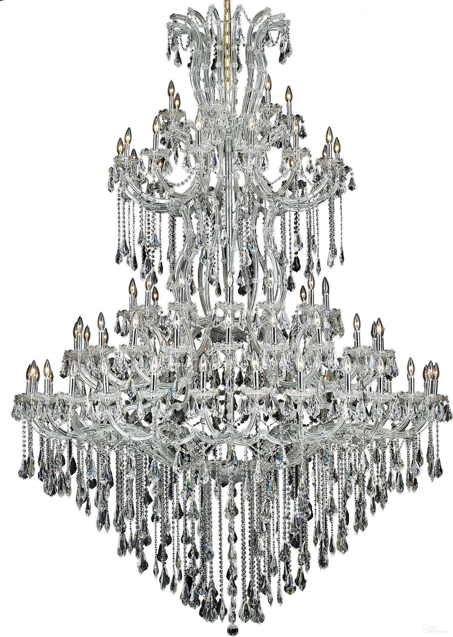 2801G96C/RC Maria Theresa 72" Chrome 85 Light Chandelier With Clear Royal Cut Crystal Trim