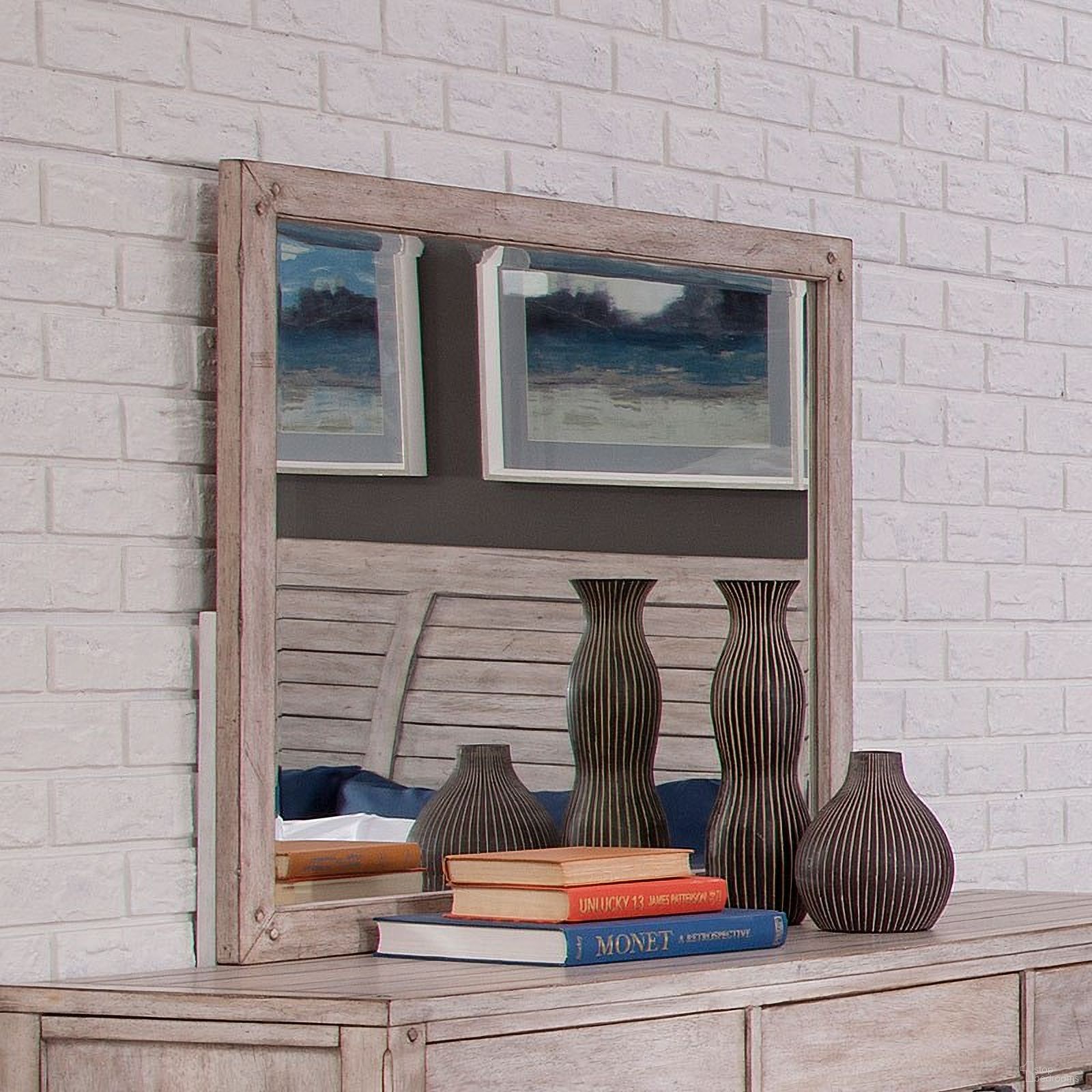 The appearance of Aurora Mirror (Whitewash) designed by American Woodcrafters in the transitional interior design. This white piece of furniture was selected by 1StopBedrooms from Aurora Collection to add a touch of cosiness and style into your home. Sku: 2810-040. Material: Wood.