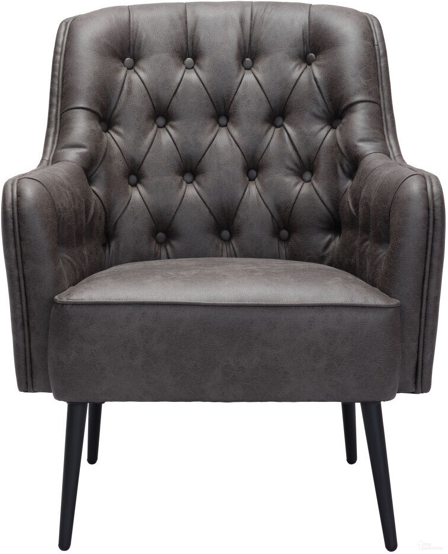 The appearance of 29 Inch Faux Leather and Upholstered Tufted Chesterfield Chair In Black designed by Homeroots in the traditional interior design. This black piece of furniture  was selected by 1StopBedrooms from  to add a touch of cosiness and style into your home. Sku: 395054. Material: Faux Leather.